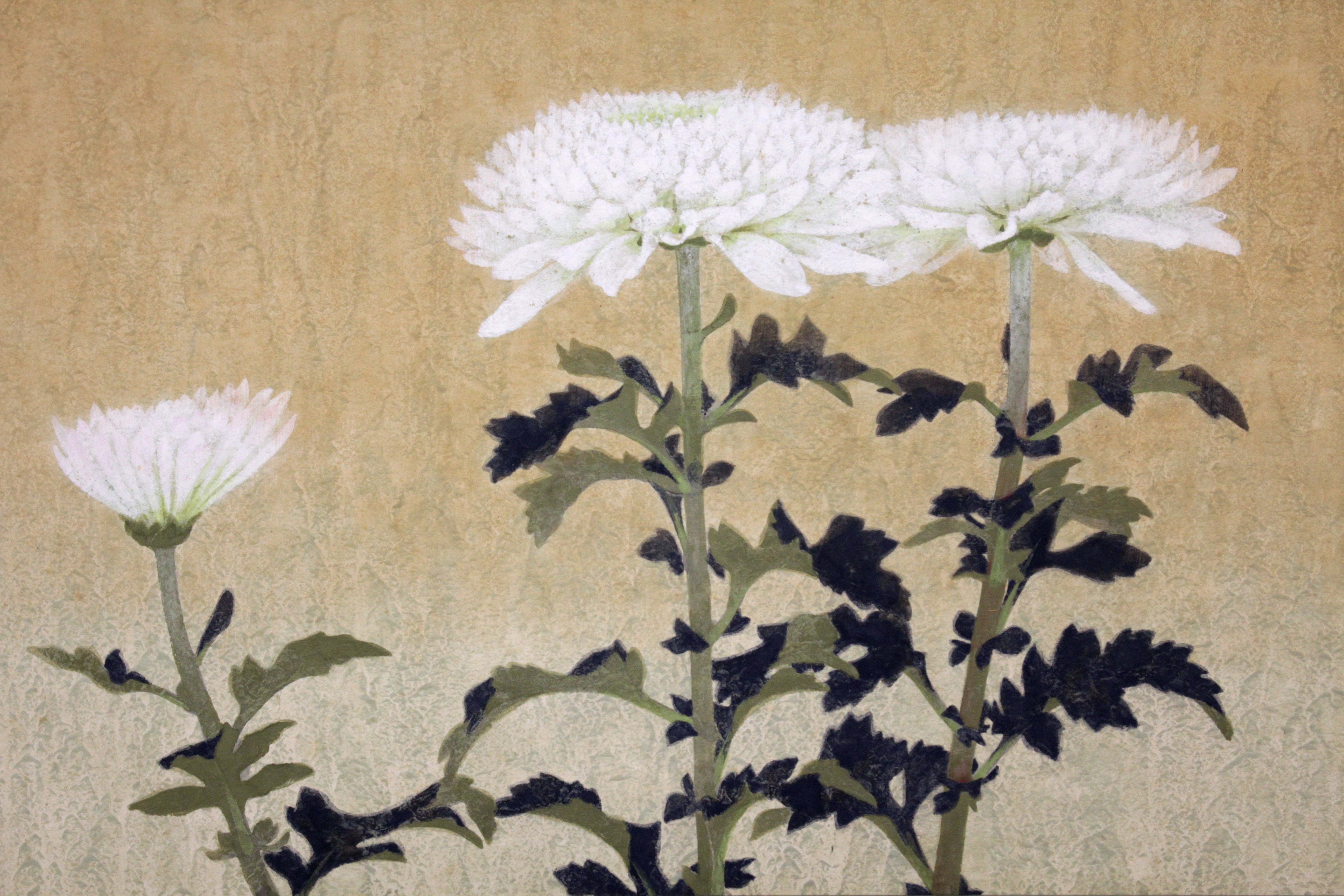 岩橋英遠 『菊』 日本画 - 北海道画廊