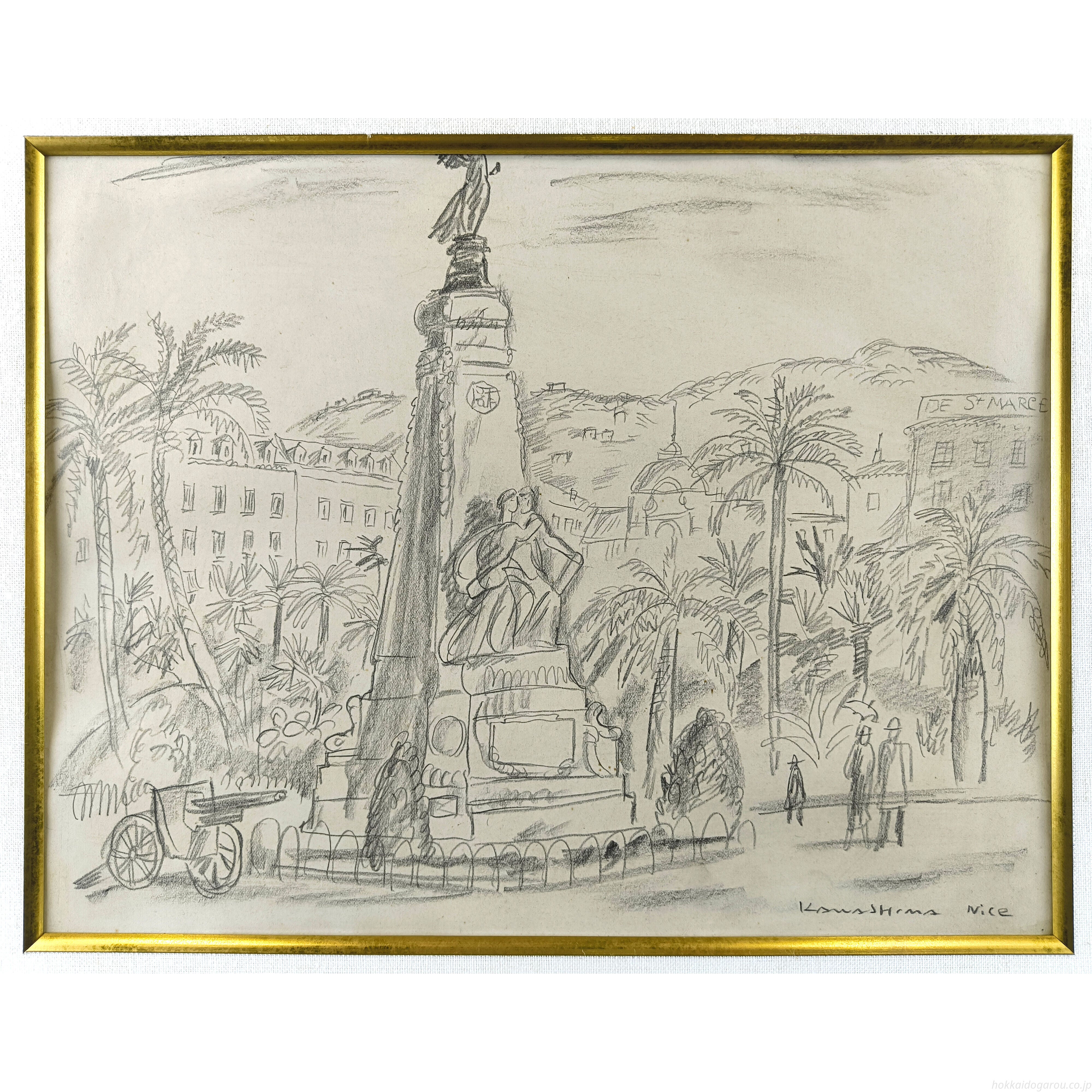 川島理一郎 『Nice』 デッサン画 - 北海道画廊 川島理一郎 『Nice』 デッサン画 - 北海道画廊