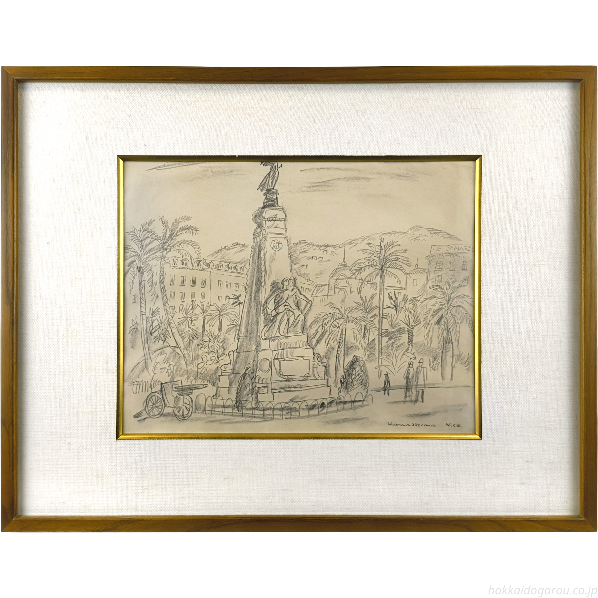 川島理一郎 『Nice』 デッサン画 - 北海道画廊 川島理一郎 『Nice』 デッサン画 - 北海道画廊