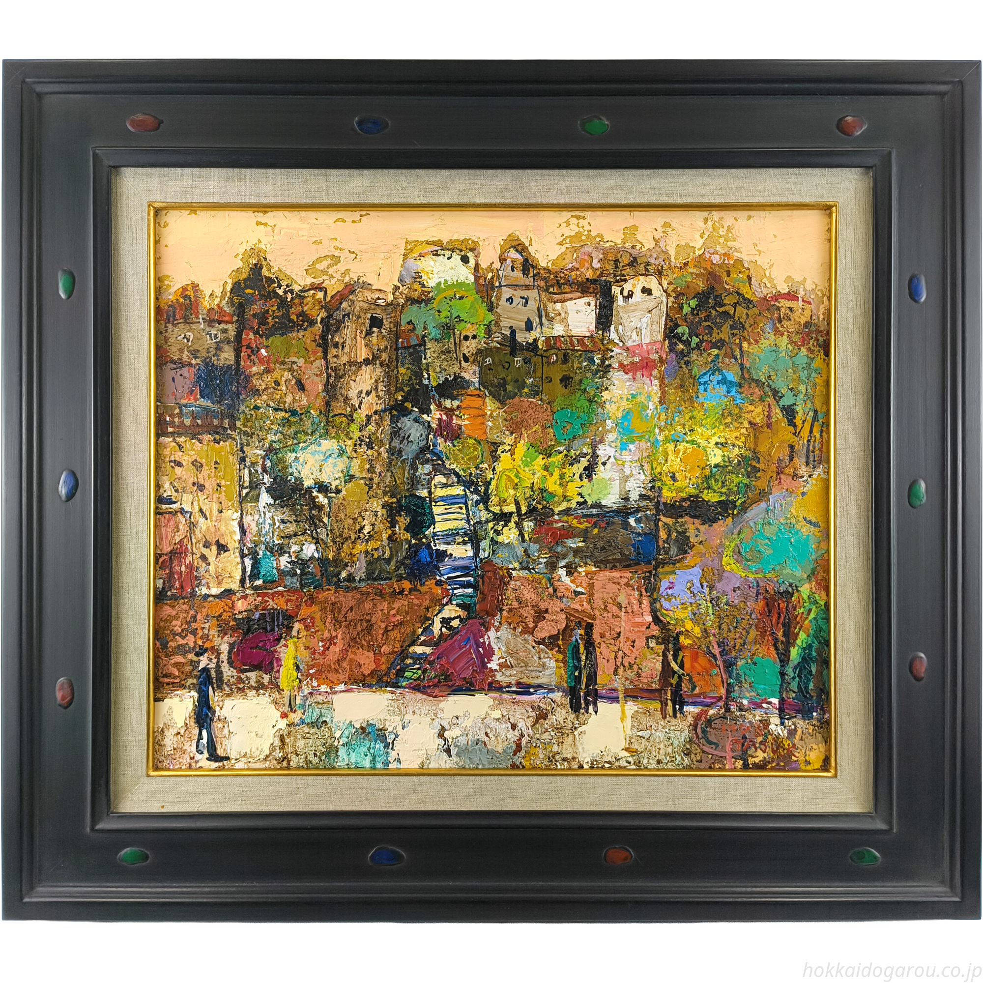 川本ヤスヒロ 『パリ』 油彩画 - 北海道画廊