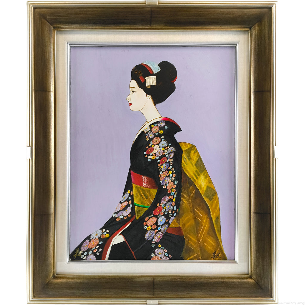 川瀬紀深子 『初春』 油彩画 - 北海道画廊