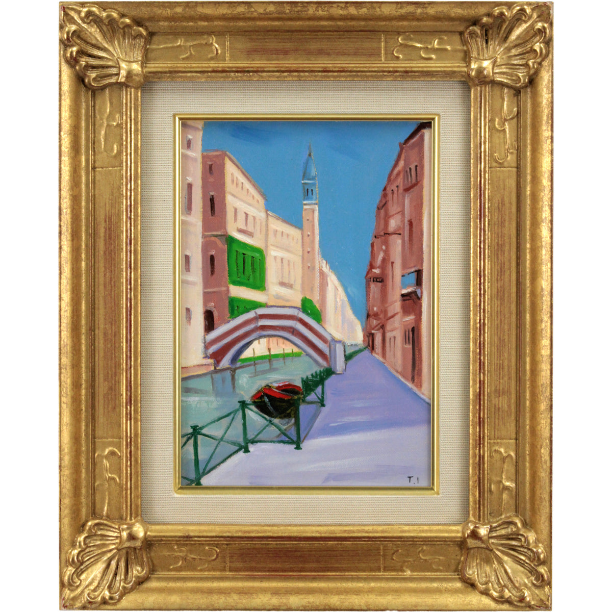 市村司 『ベニス風景』 油彩画 - 北海道画廊
