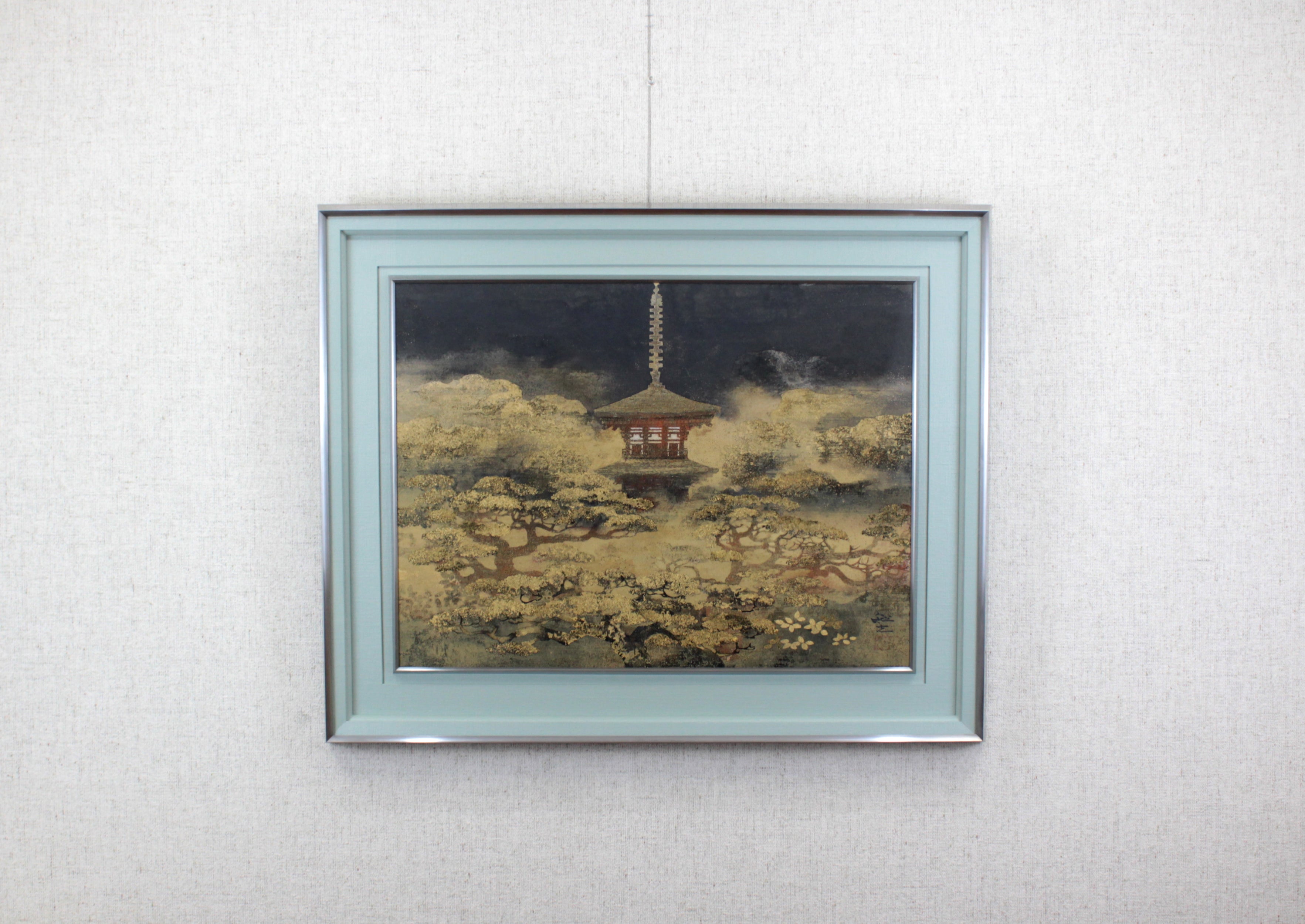 平川敏夫 『大和塔韻』 日本画 - 北海道画廊