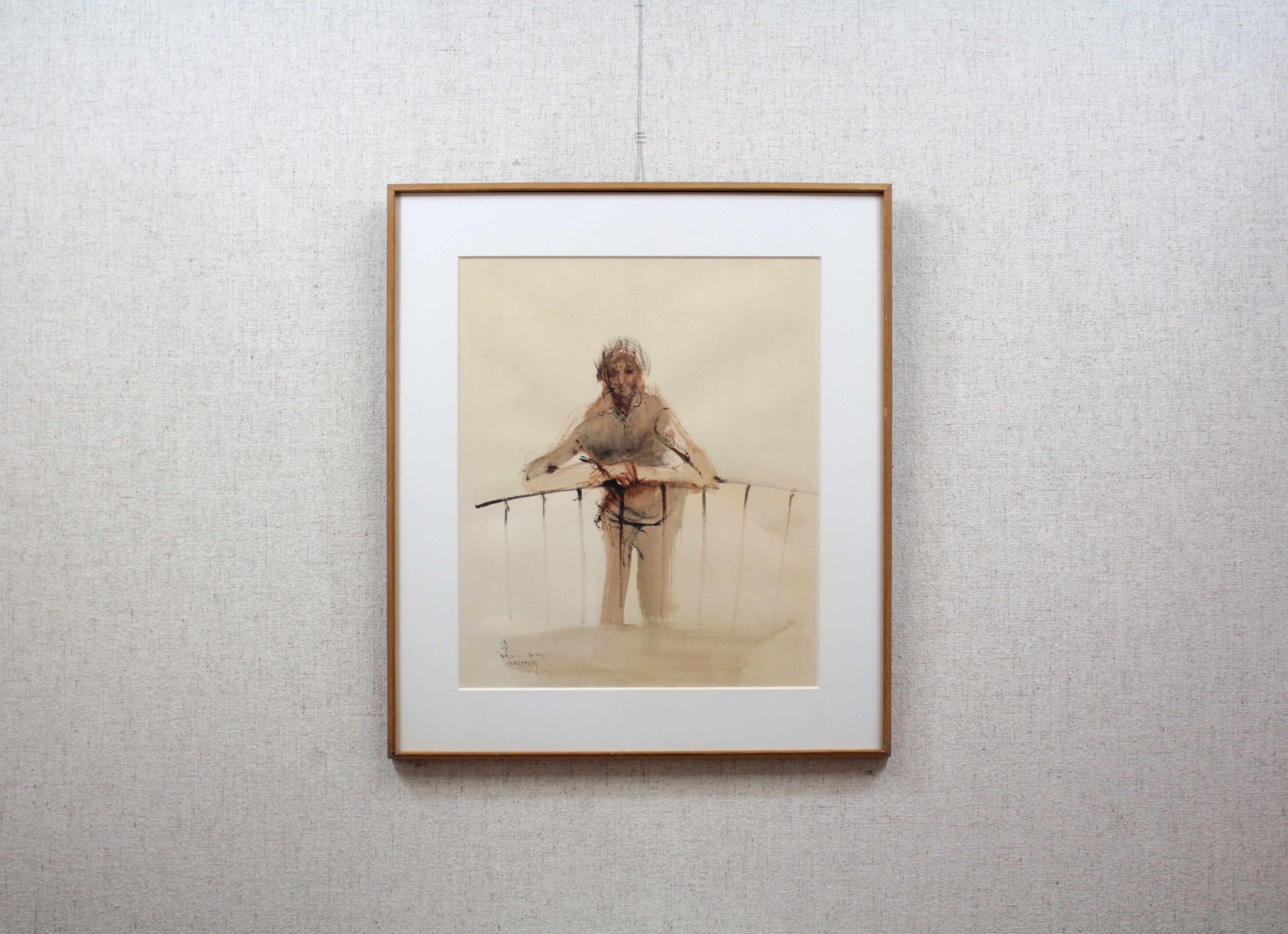 平野 遼 『バルセロナの少年』 水彩画 - 北海道画廊