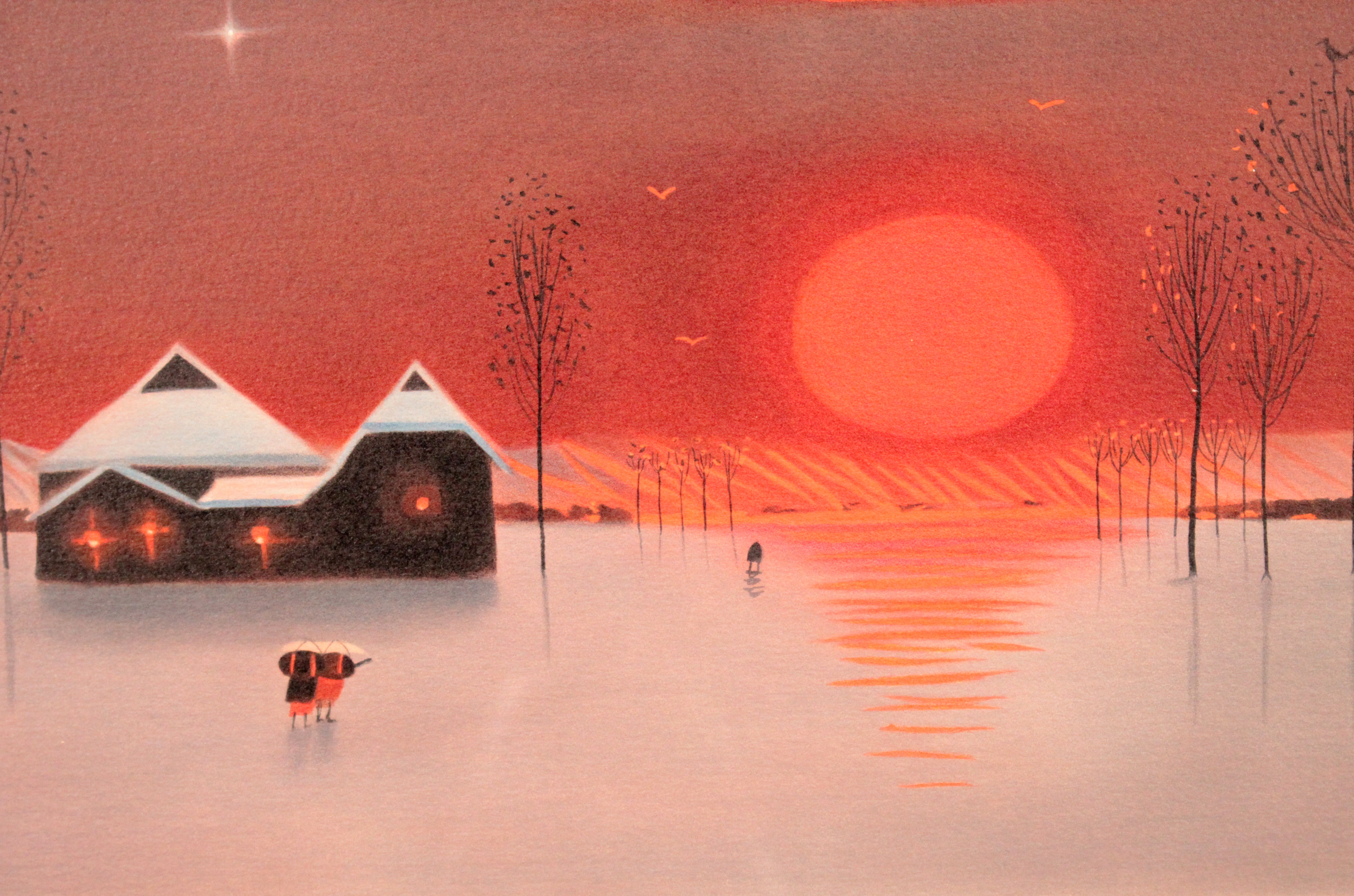特價區斉藤真一　４F　紅い陽の村　越後瞽女日記　素晴らしい雰囲気の何とも形容しがたい作品です。 自然、風景画