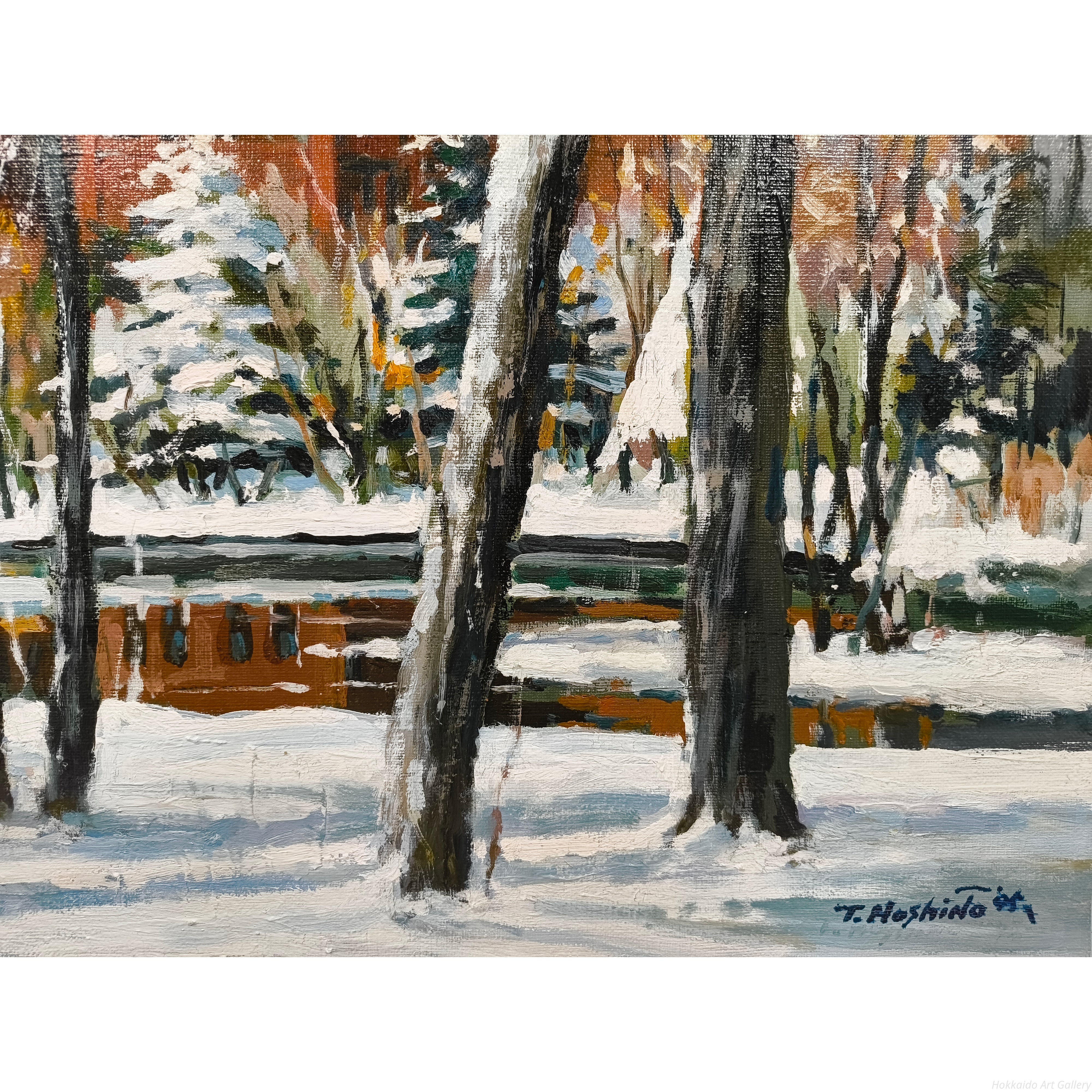 星野恒隆 『雪の道庁』 油彩画 - 北海道画廊