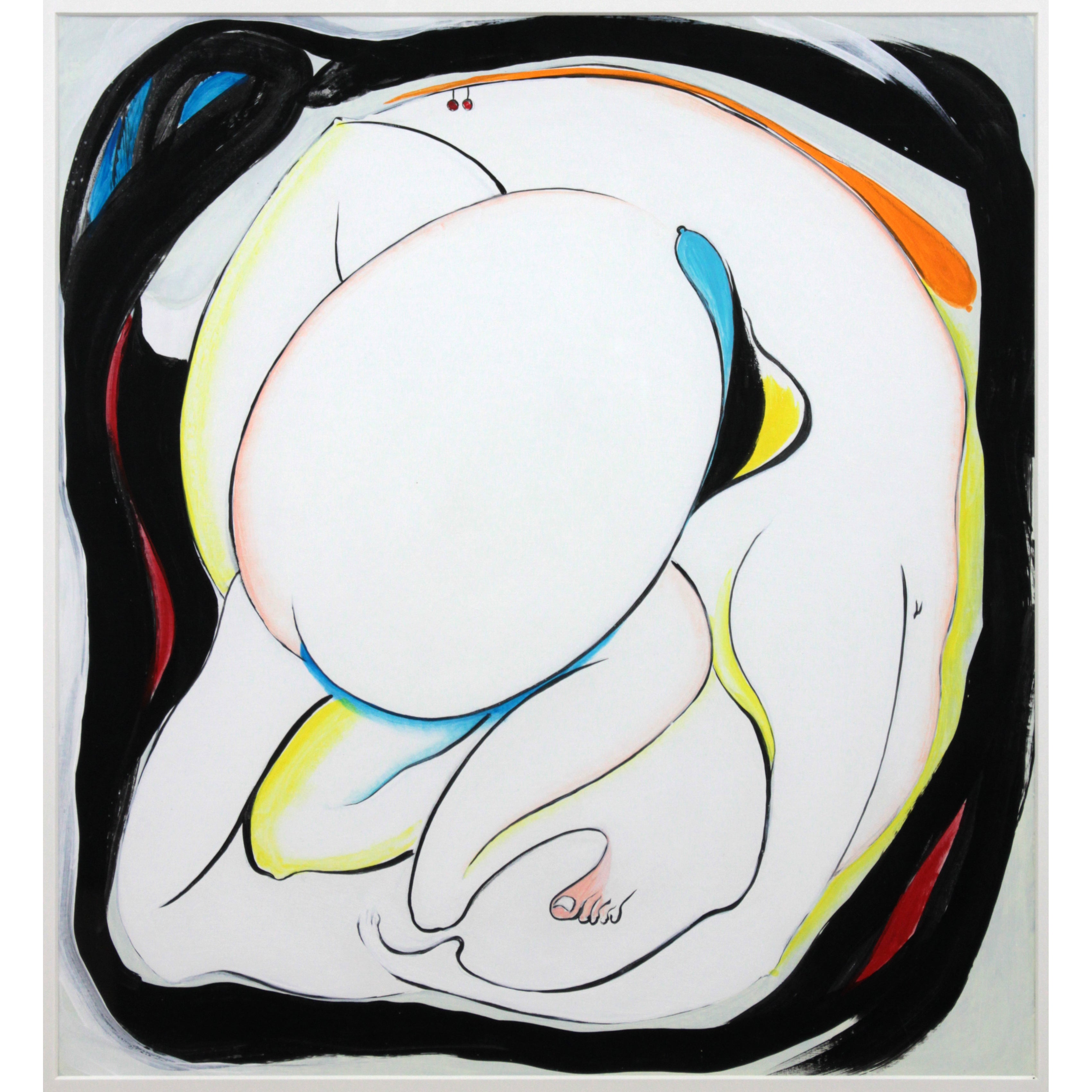 木路毛五郎 『白い妖精』 アクリル画 - 北海道画廊