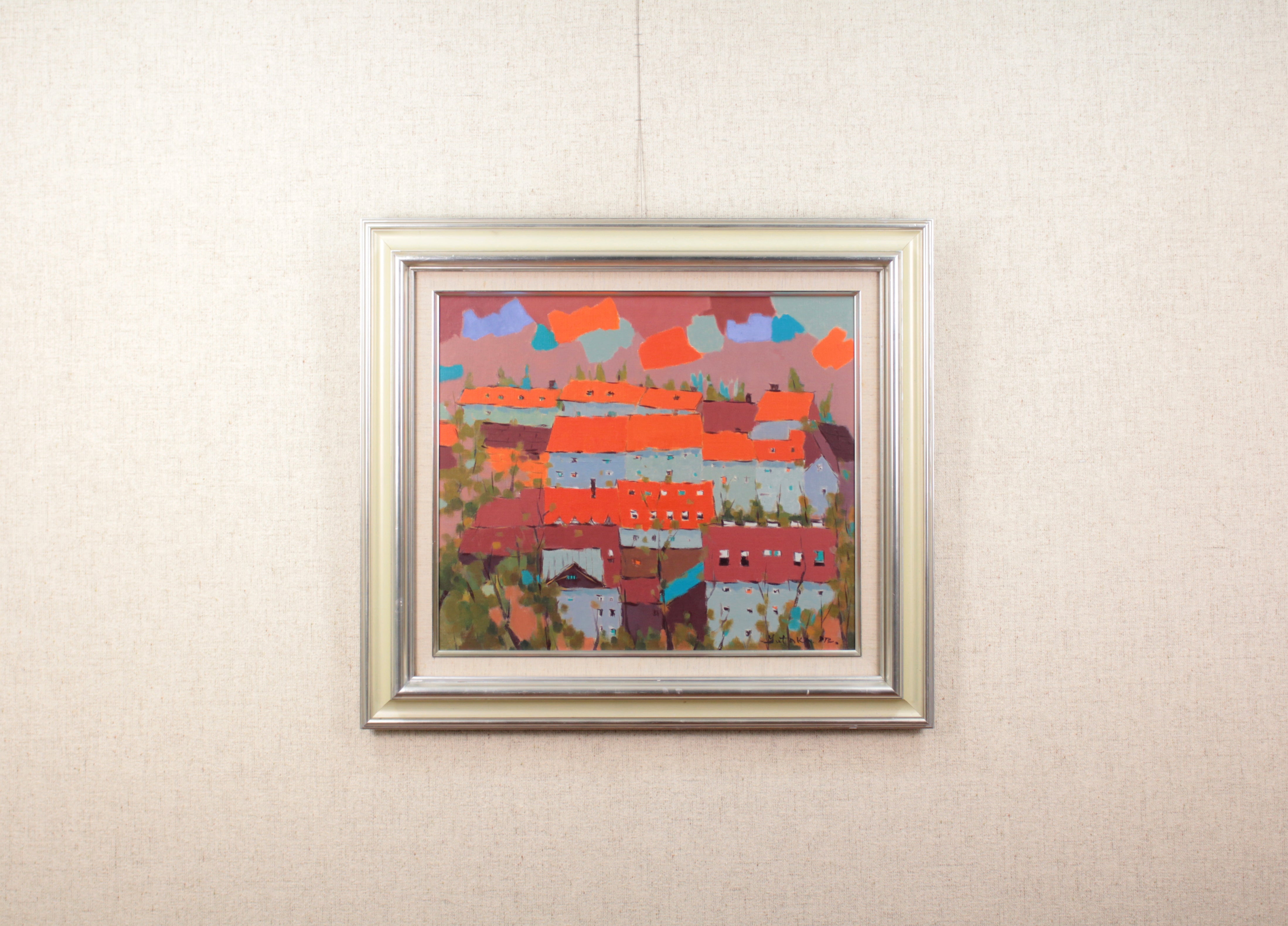 村上 豊 『ニースの裏町』 油彩画 - 北海道画廊