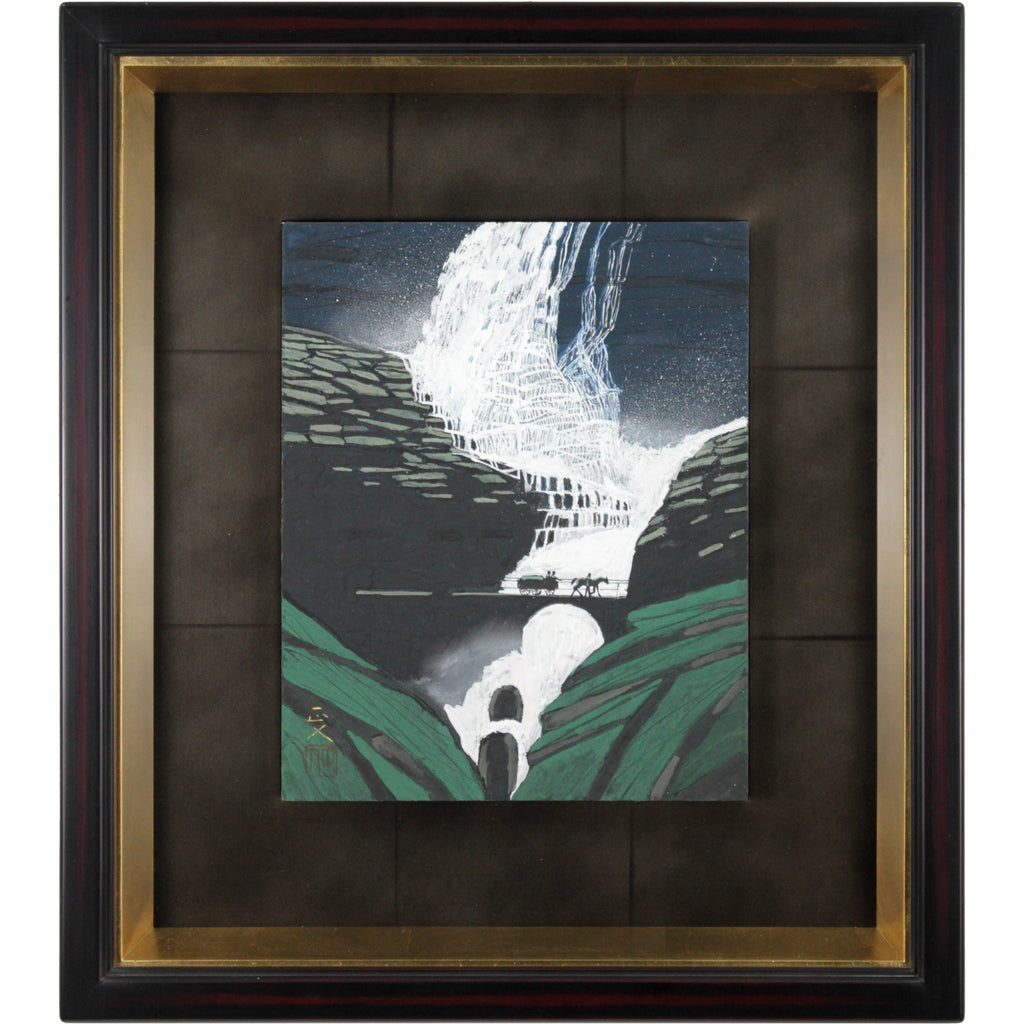 柳沢正人 『フィヨルドの大地』 日本画 - 北海道画廊