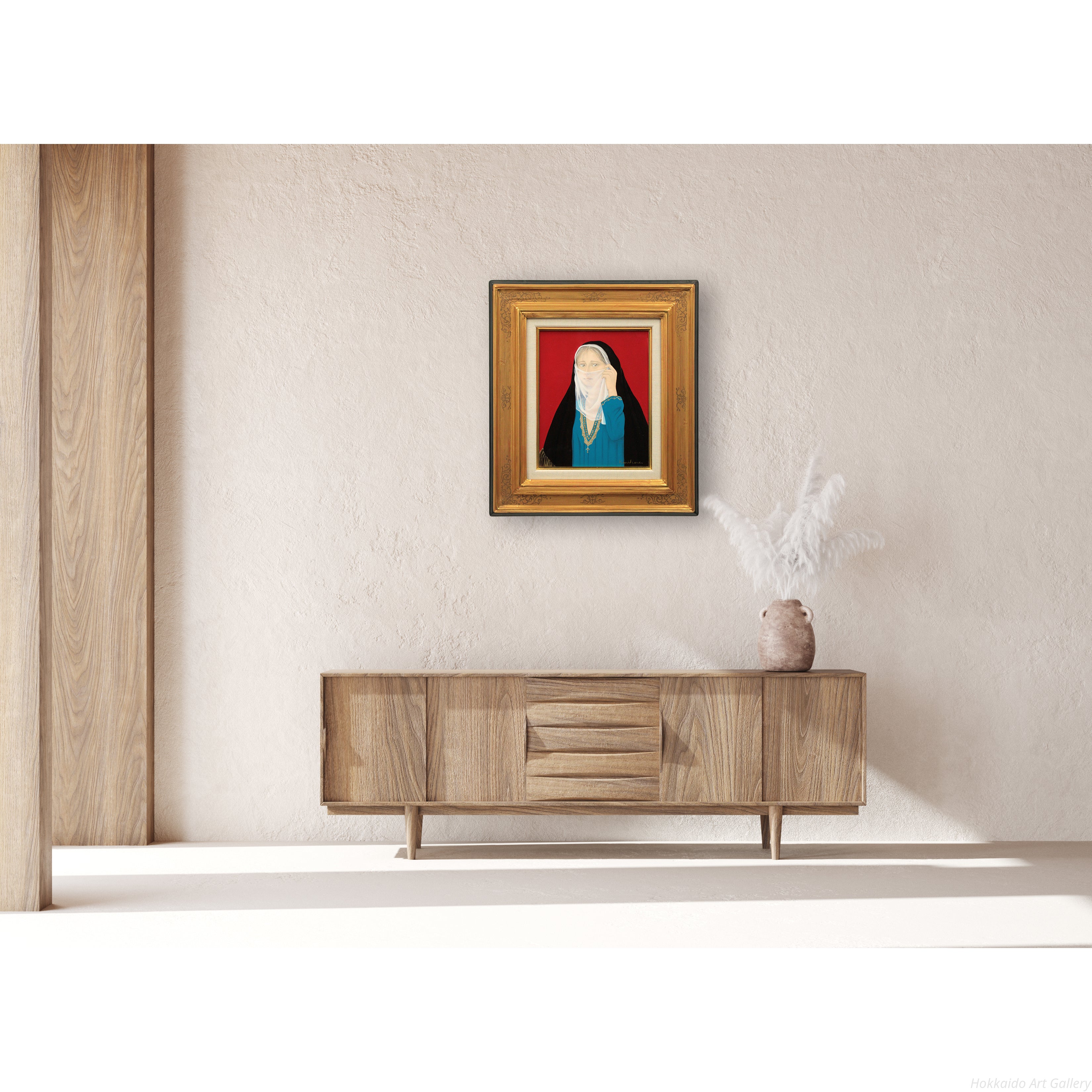 栗原喜依子 『モロッコの少女』 油彩画 - 北海道画廊