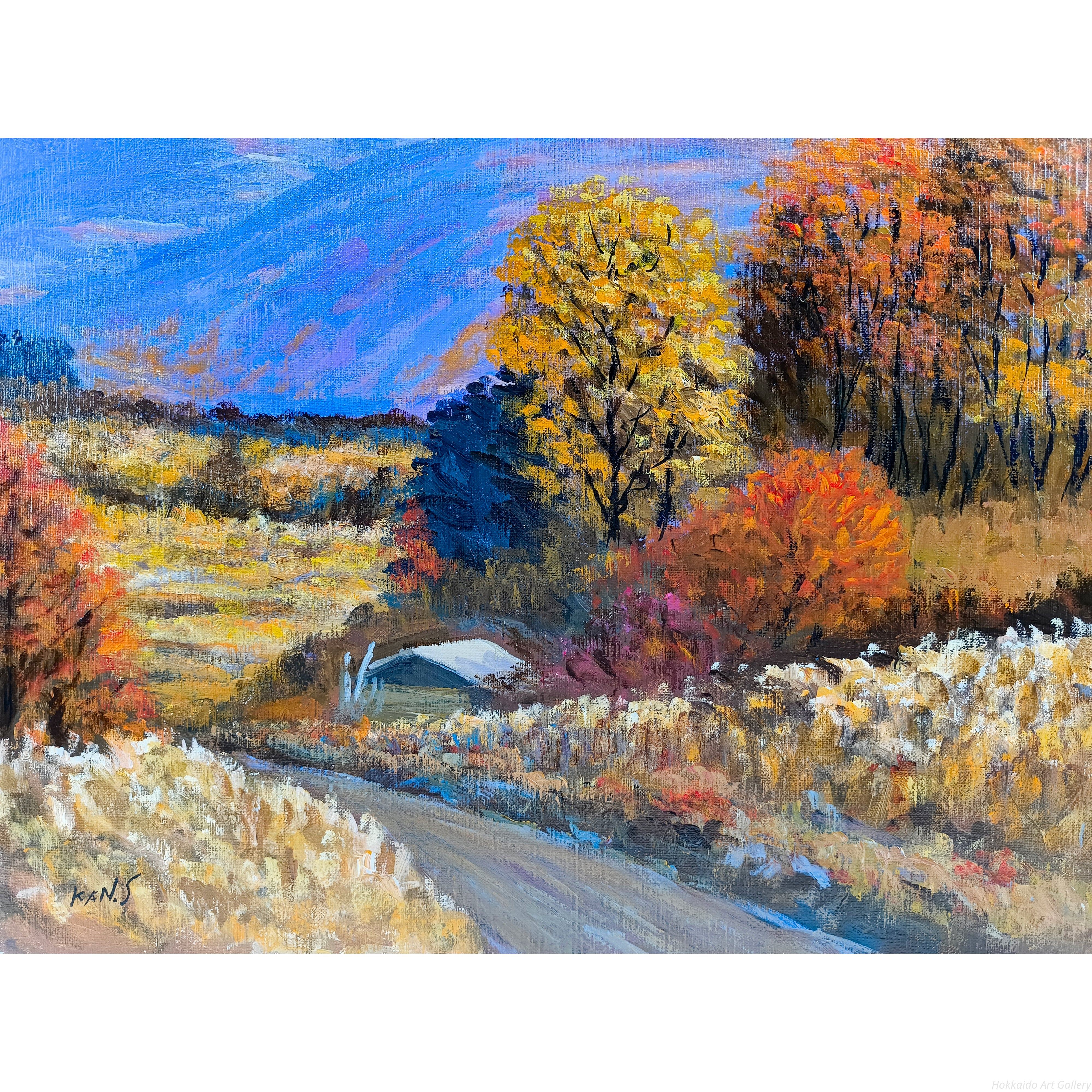 桜井寛 『ニセコ山麓』 油彩画 - 北海道画廊