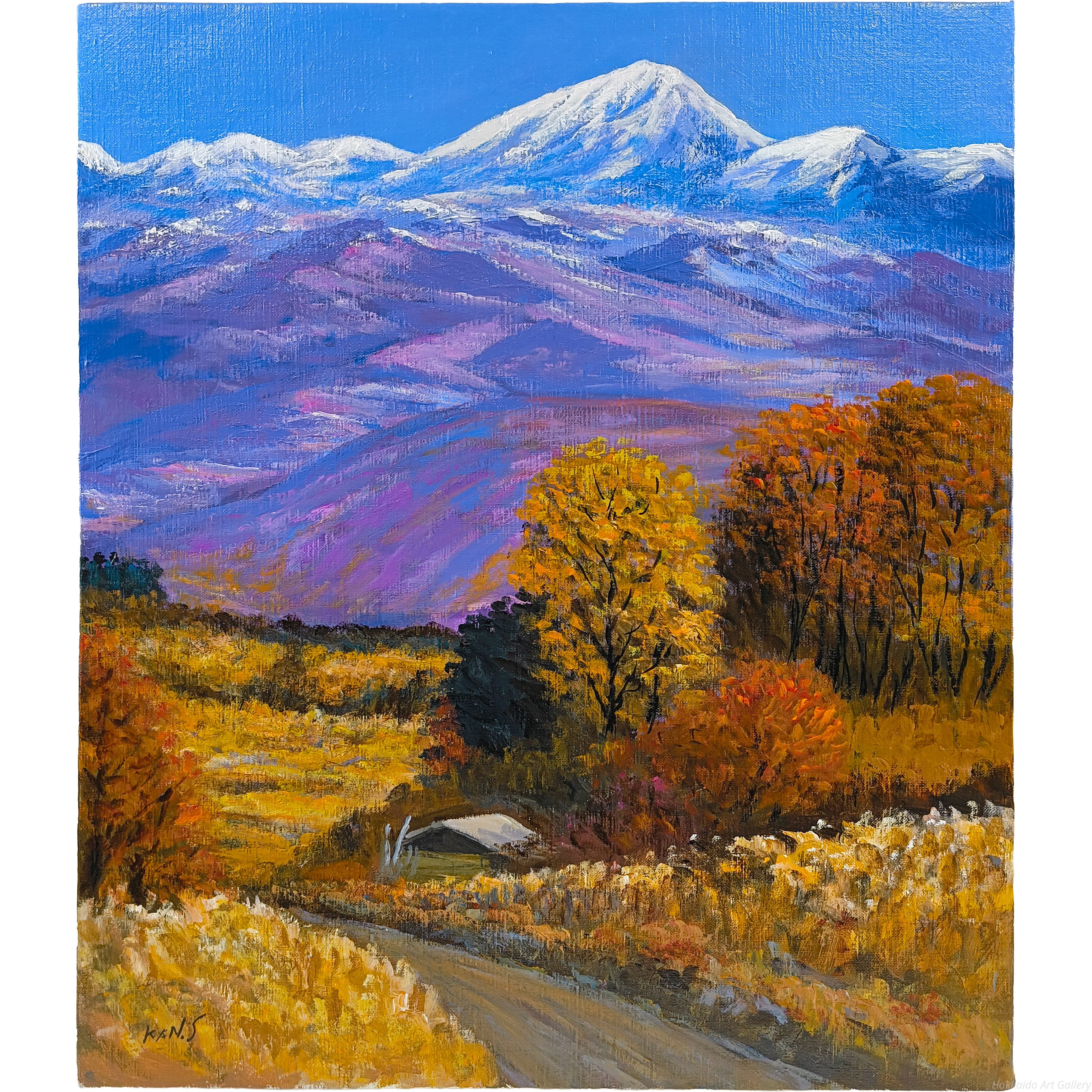 桜井寛 『ニセコ山麓』 油彩画 - 北海道画廊