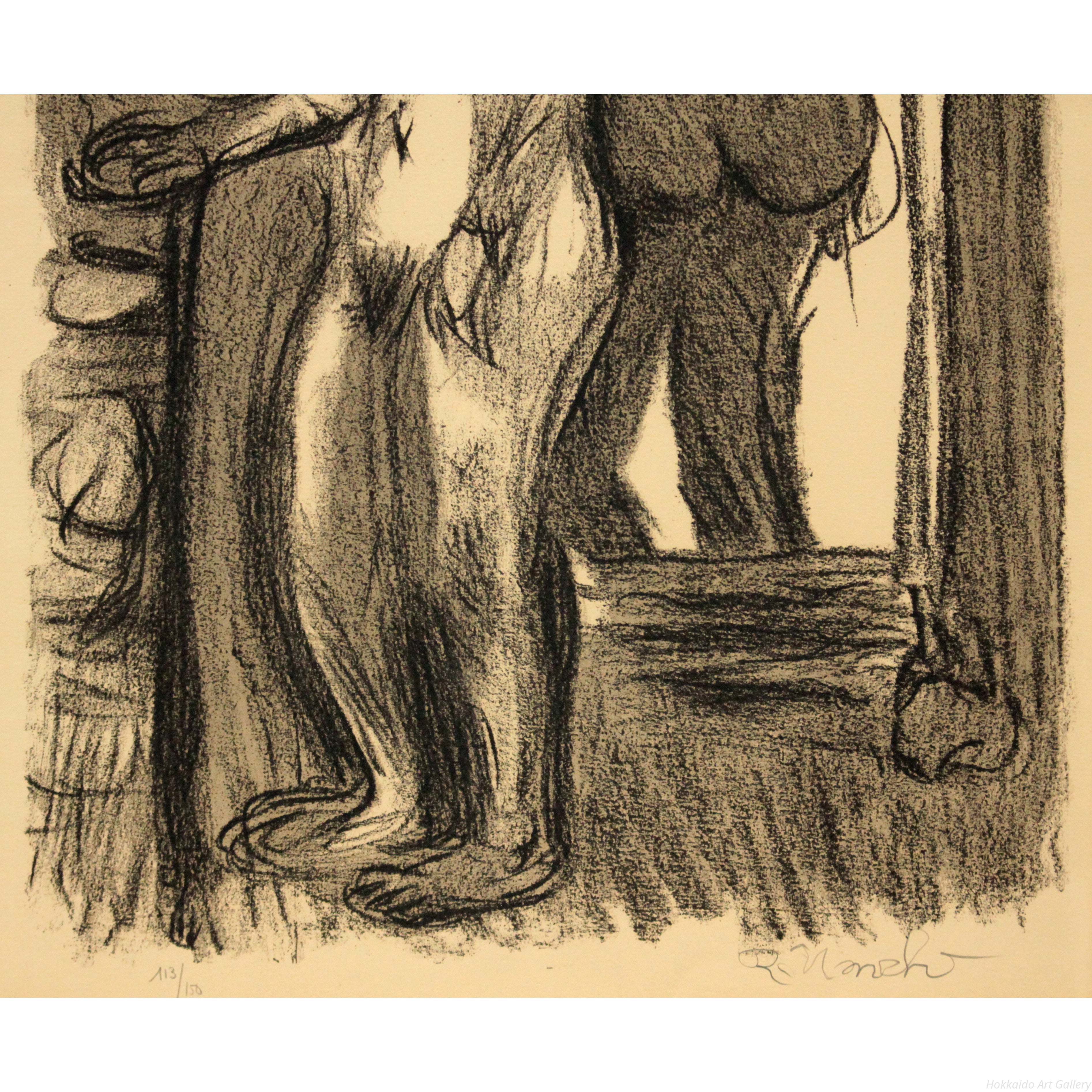 梅原龍三郎 『立つ裸婦』 リトグラフ - 北海道画廊