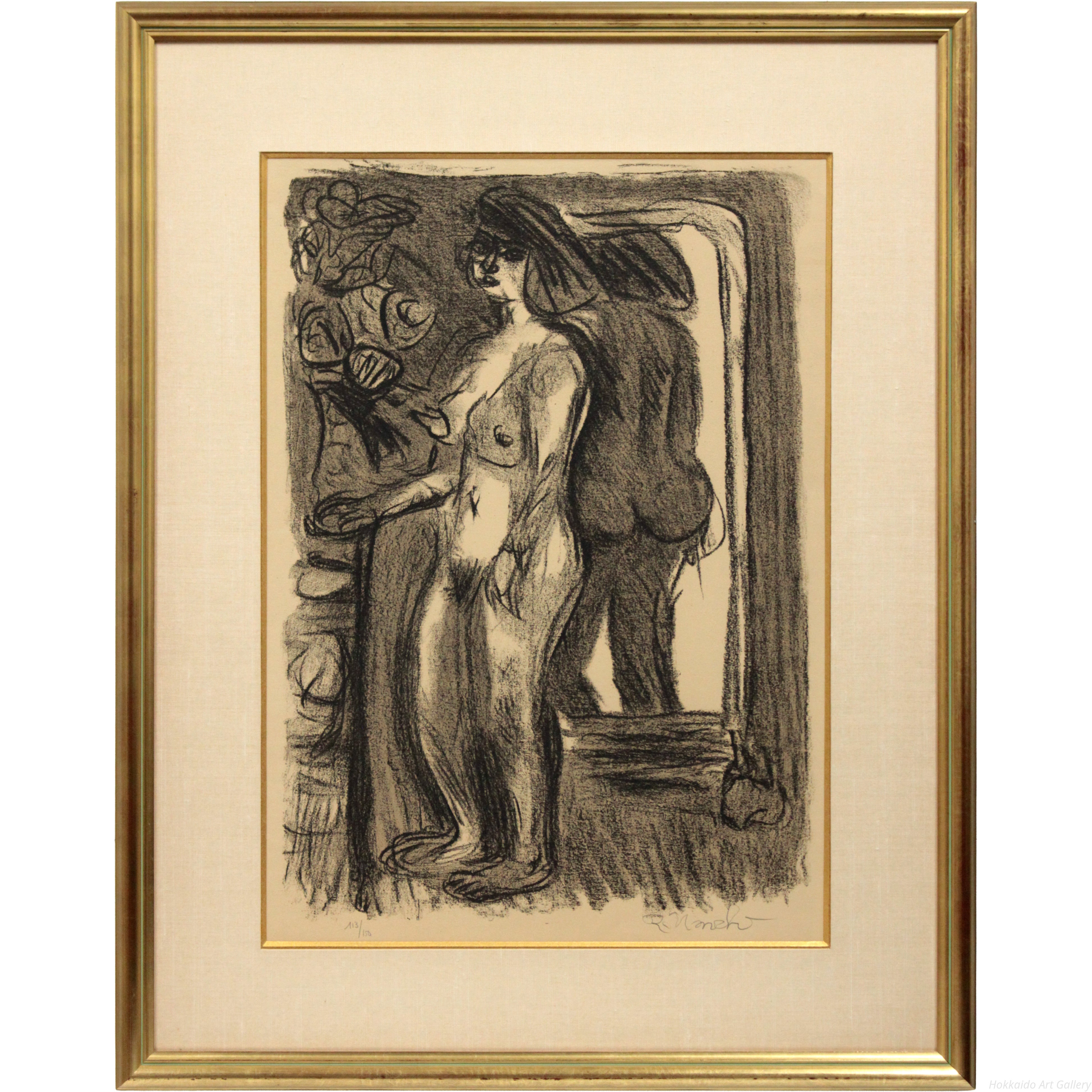 梅原龍三郎 『立つ裸婦』 リトグラフ - 北海道画廊