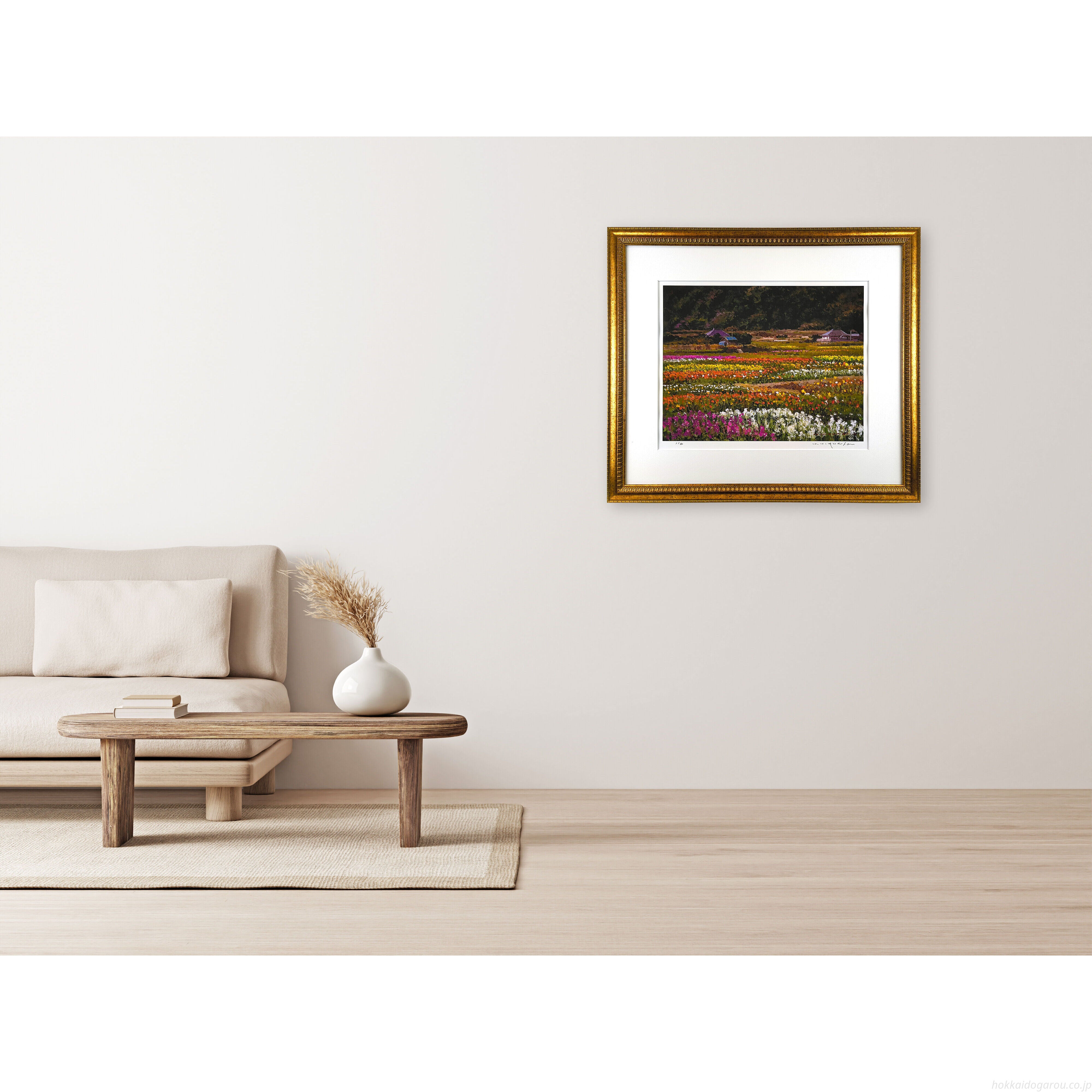 樋口洋 「花畑」 リトグラフ 版画 絵画 樋口洋 『花畑』 リトグラフ - 北海道画廊