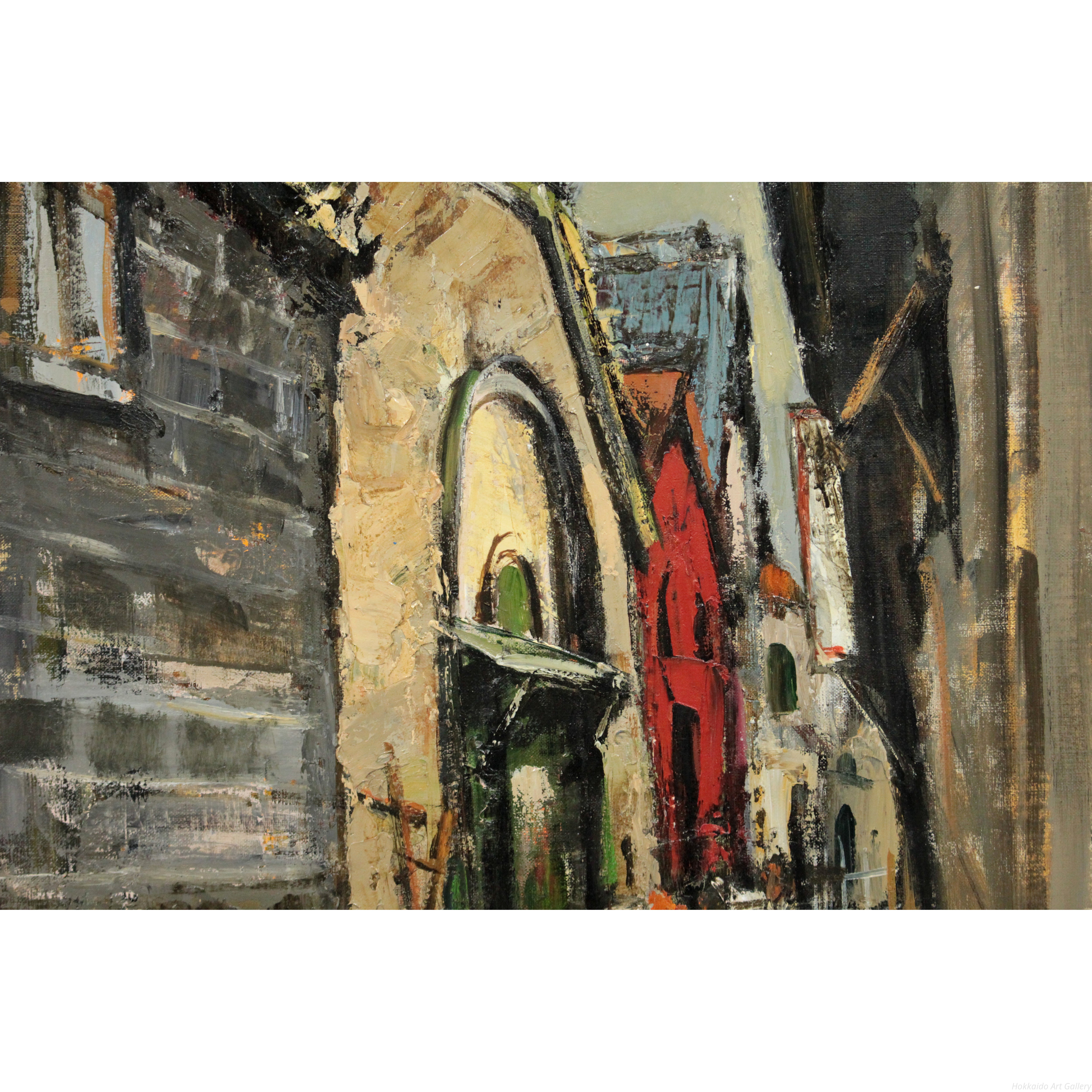 樋口洋 『雨上がりの小樽』 油彩画 - 北海道画廊