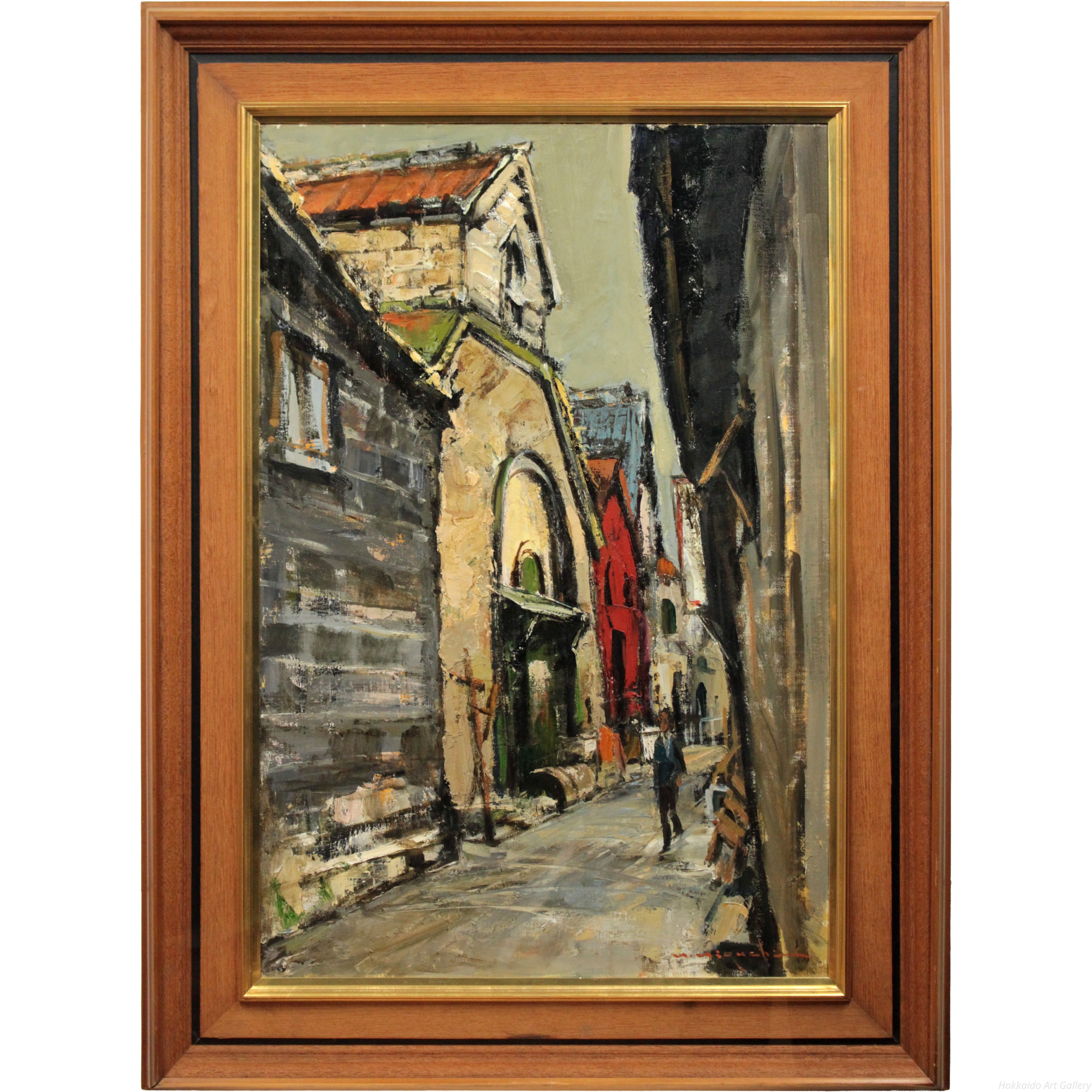 樋口洋 『雨上がりの小樽』 油彩画 - 北海道画廊