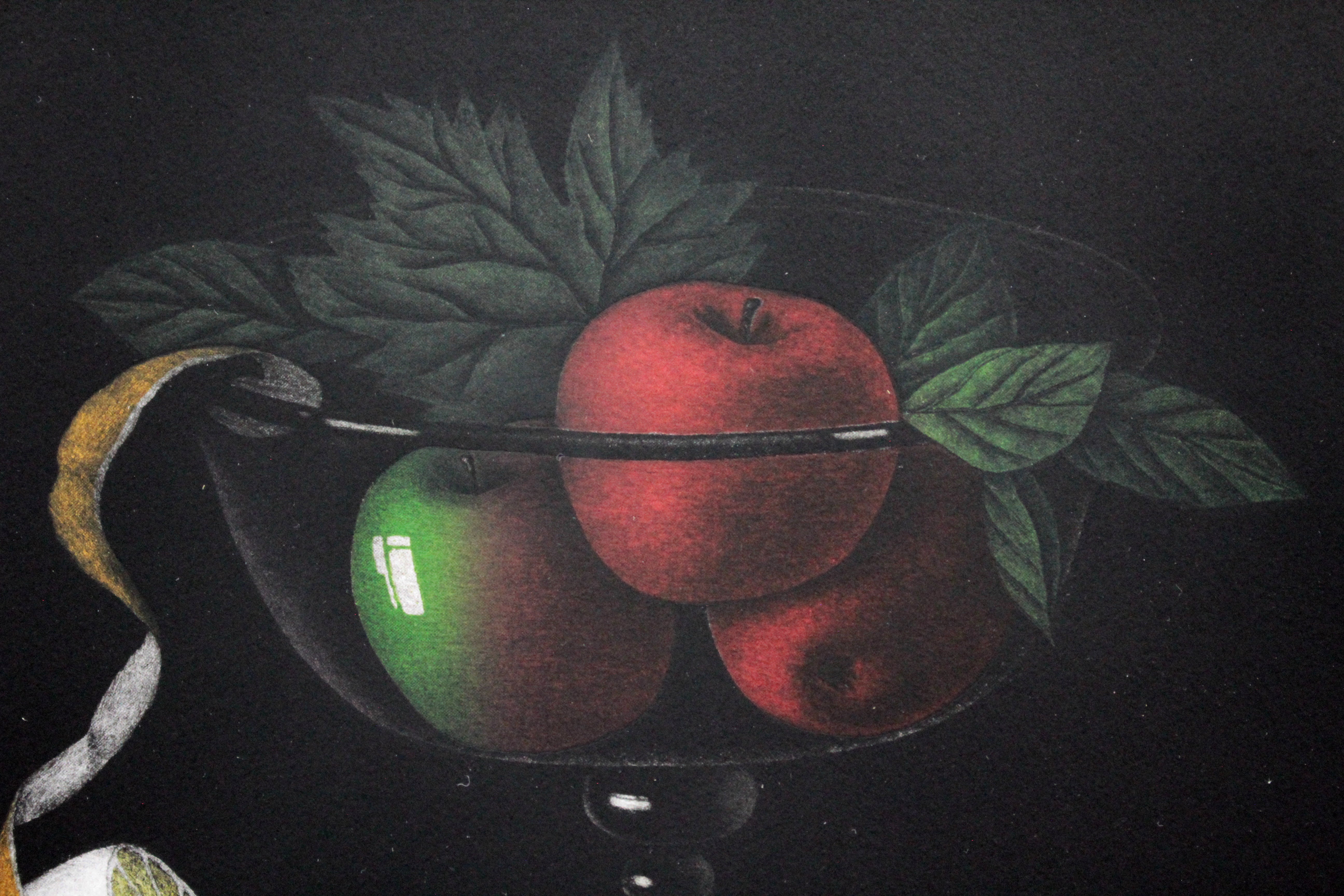 横井 巴 『オレンジとりんご』 銅版画 - 北海道画廊