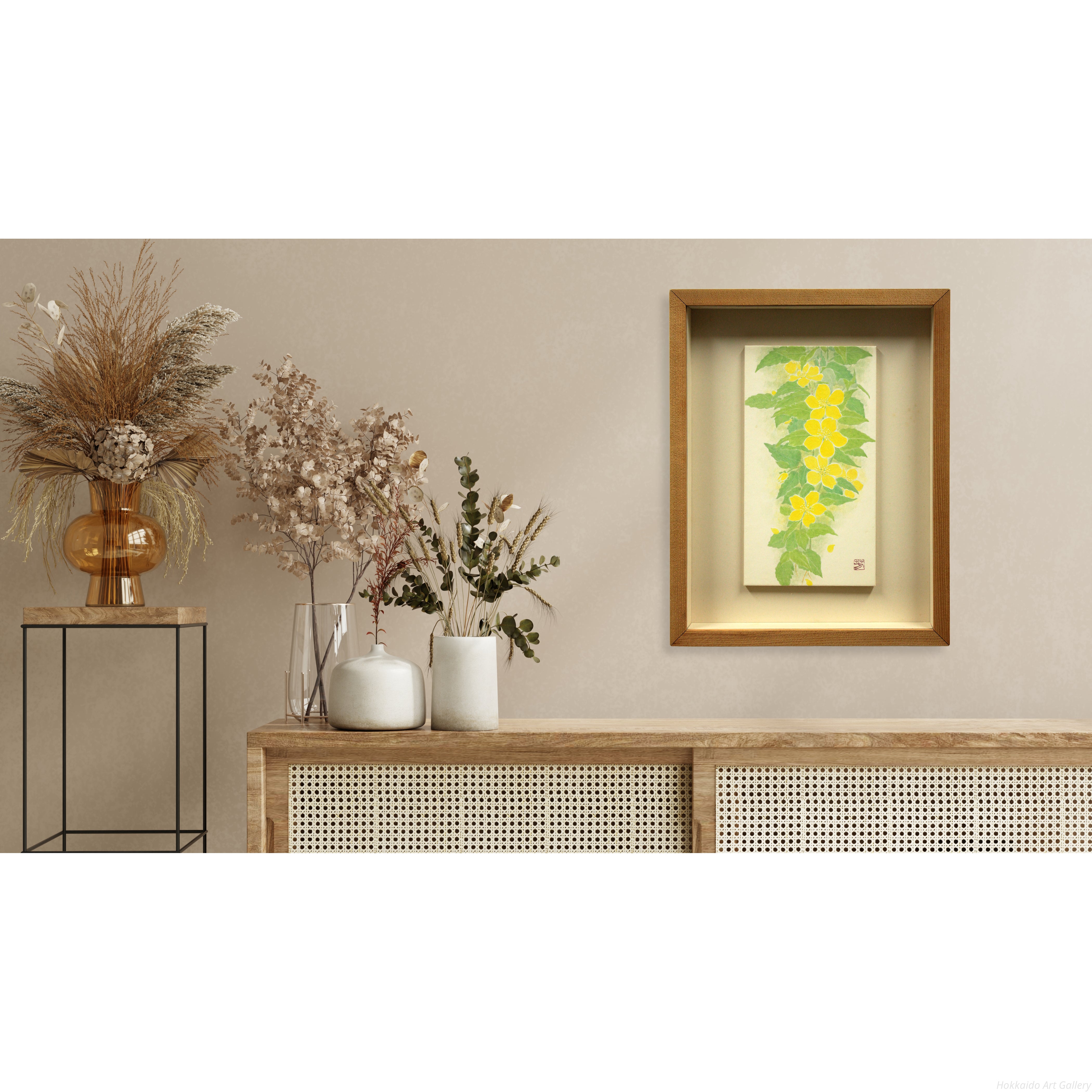 北川実、【二月の道後山】、希少な画集より、新品高級額・額装付 北川実、【二月の道後山】、希少な画集より、新品高級額・額装付