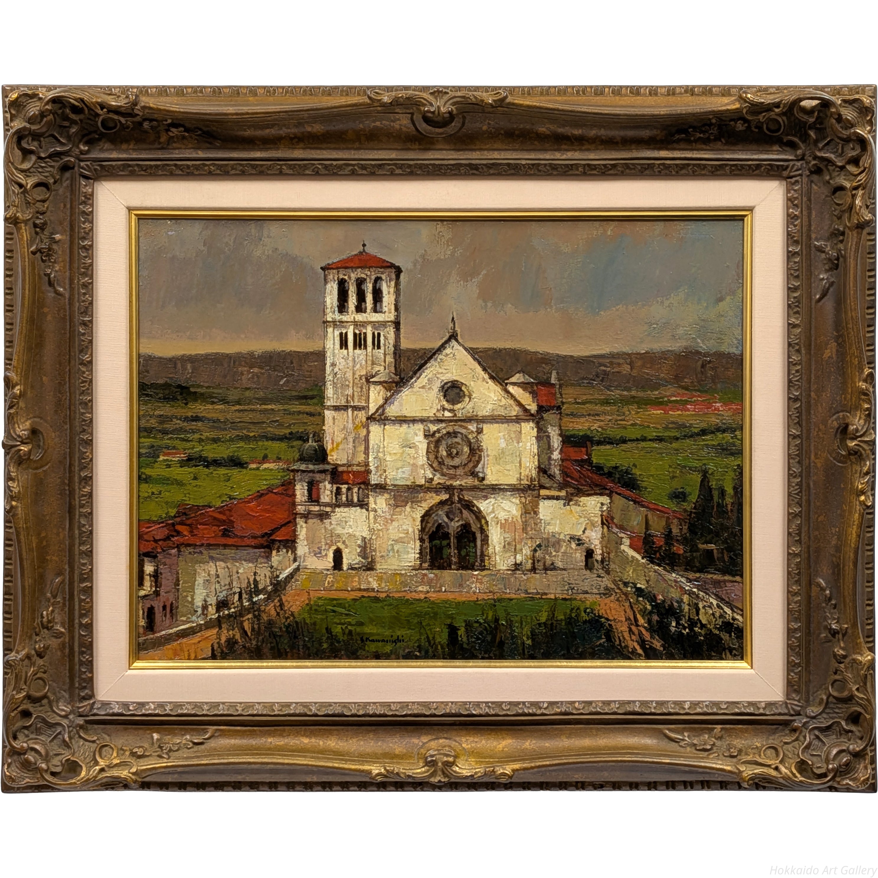 河西昭治 『白堊の聖堂』 油彩画 - 北海道画廊