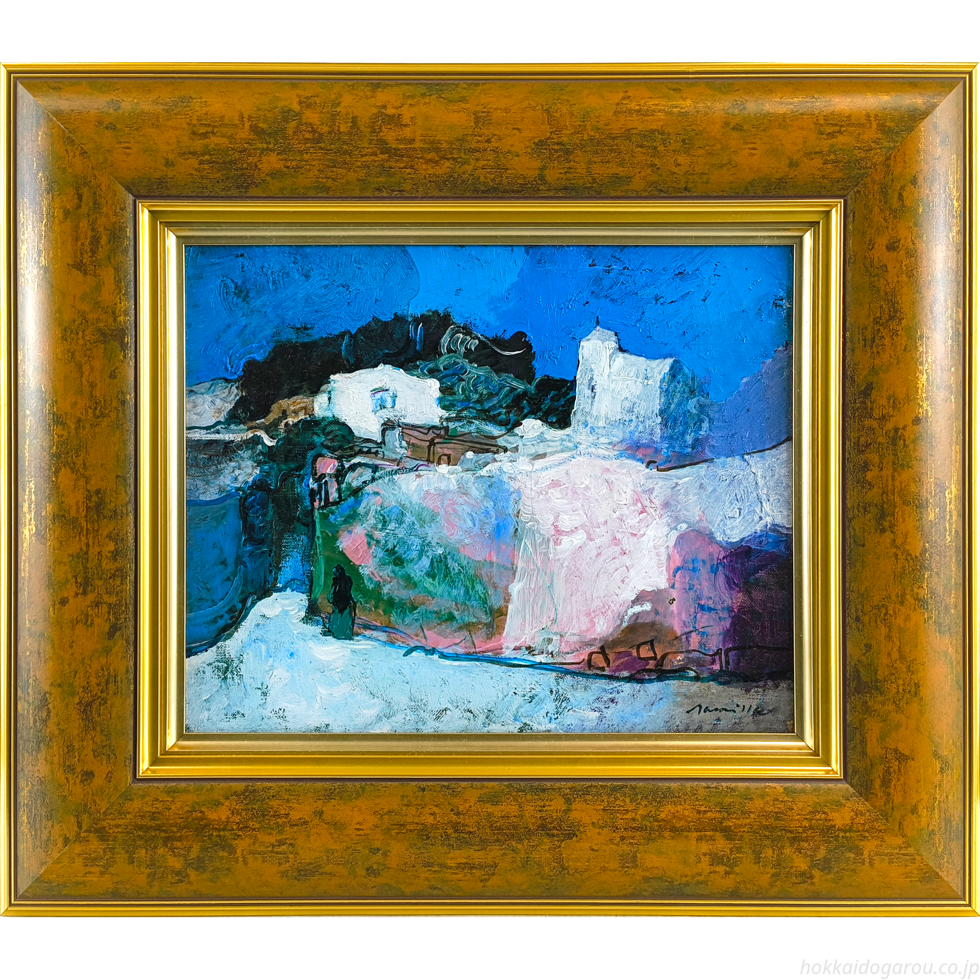 油彩「深沢孝哉作品」 深沢孝哉 『タンジール』 油彩画 - 北海道画廊