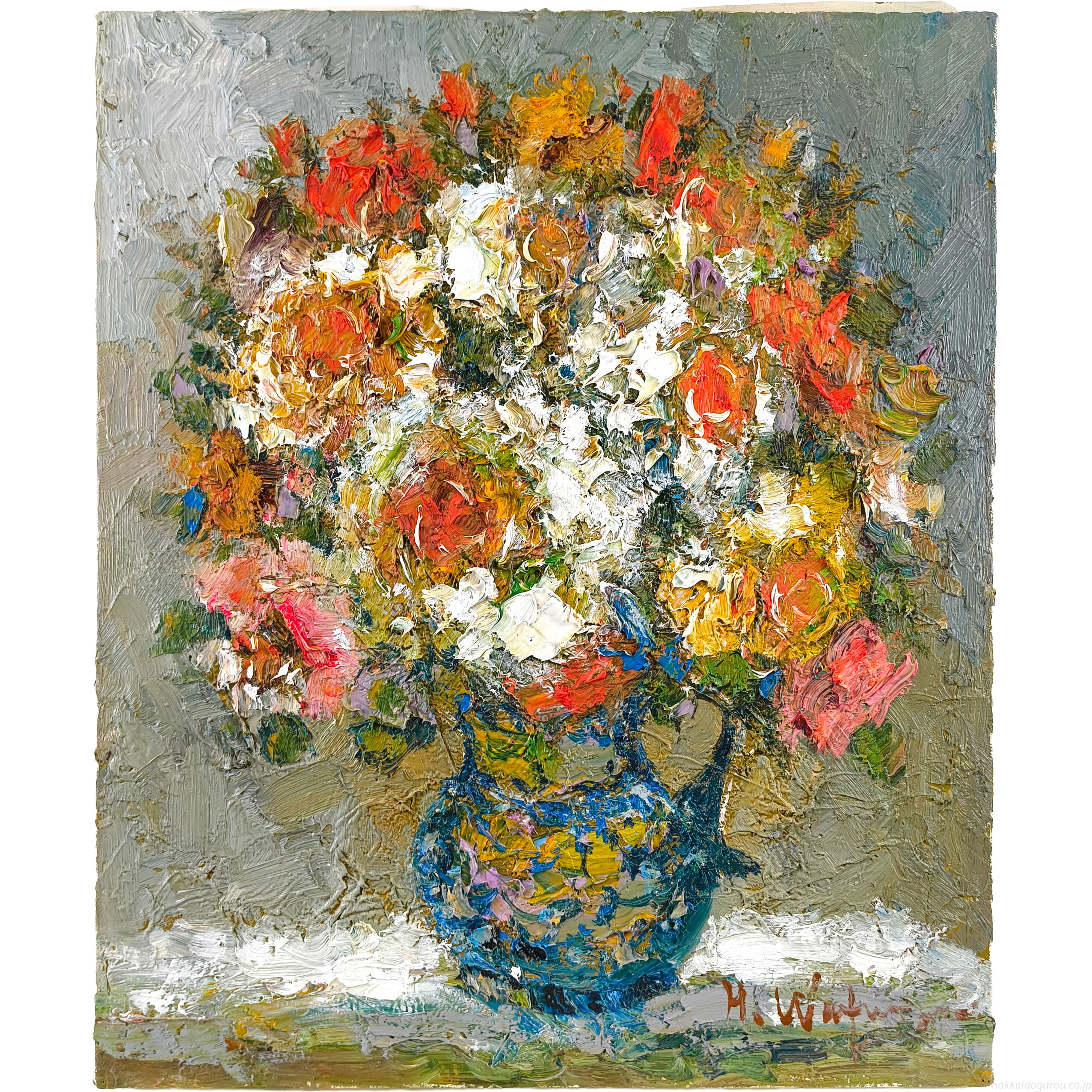 「酒と薔薇の日々」古典的油彩画 人物画162x162cm 渡部ひでき 『薔薇』 油彩画 - 北海道画廊