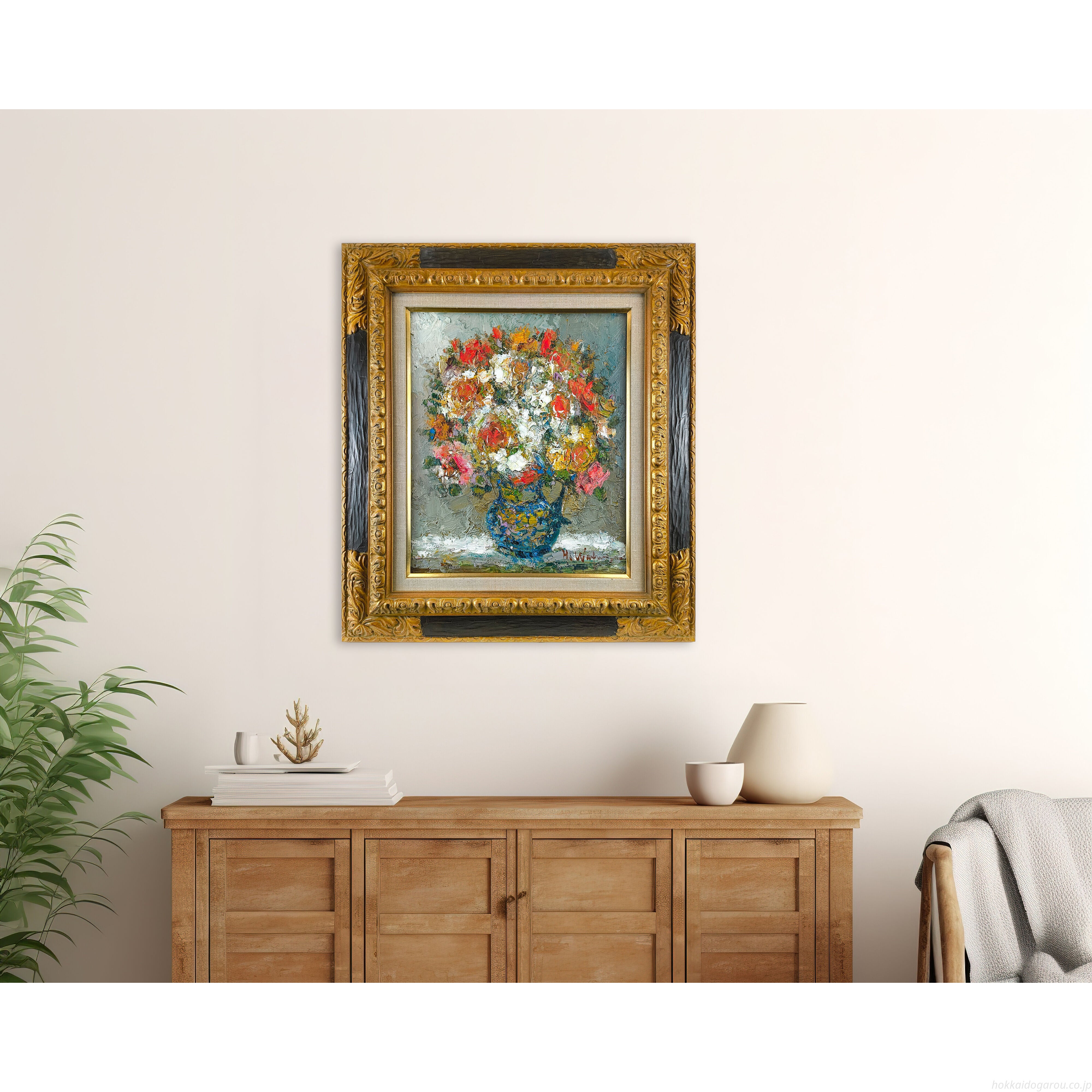 渡部ひでき 『薔薇』 油彩画 - 北海道画廊