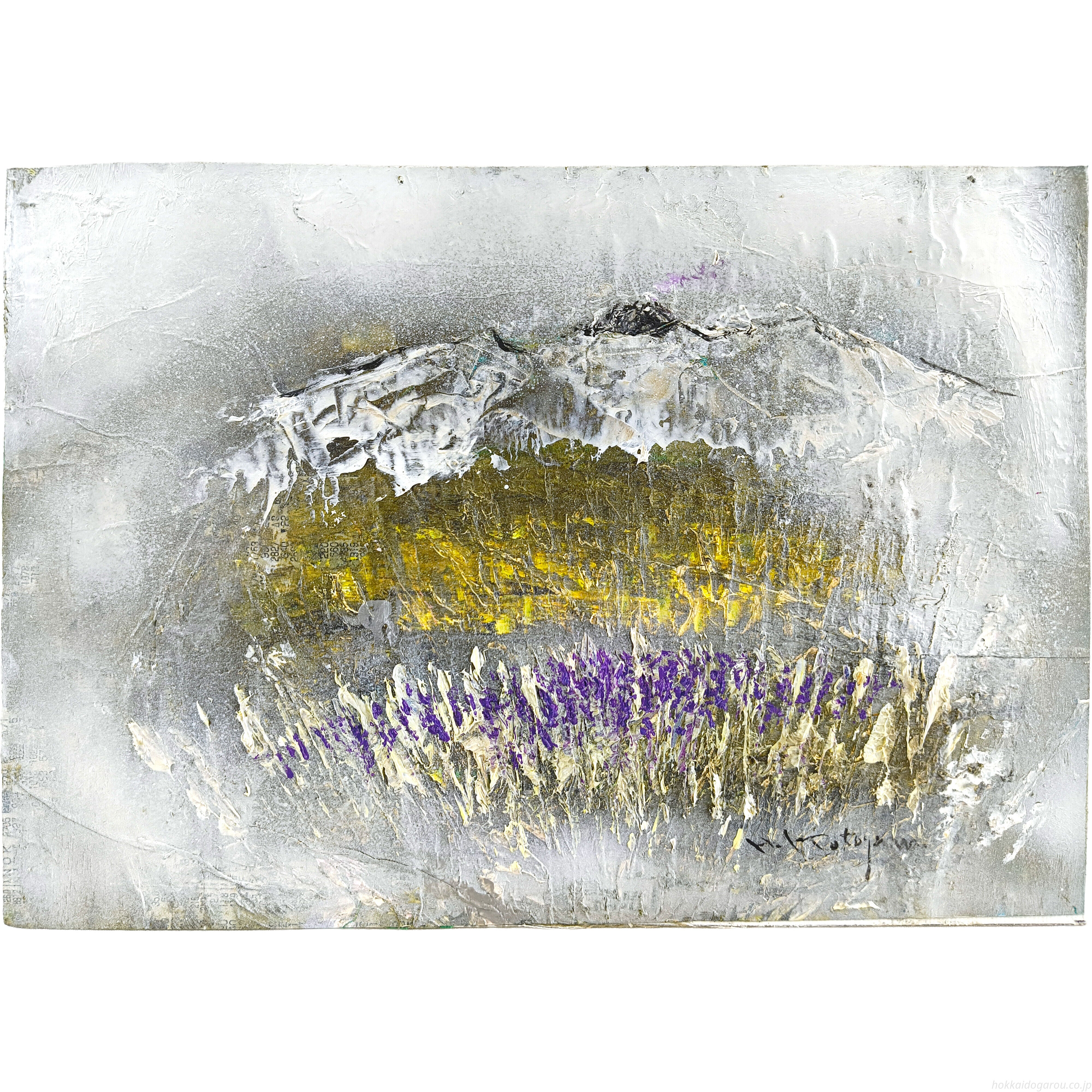片山弘明 『リンドウの咲く頃』 油彩画 - 北海道画廊