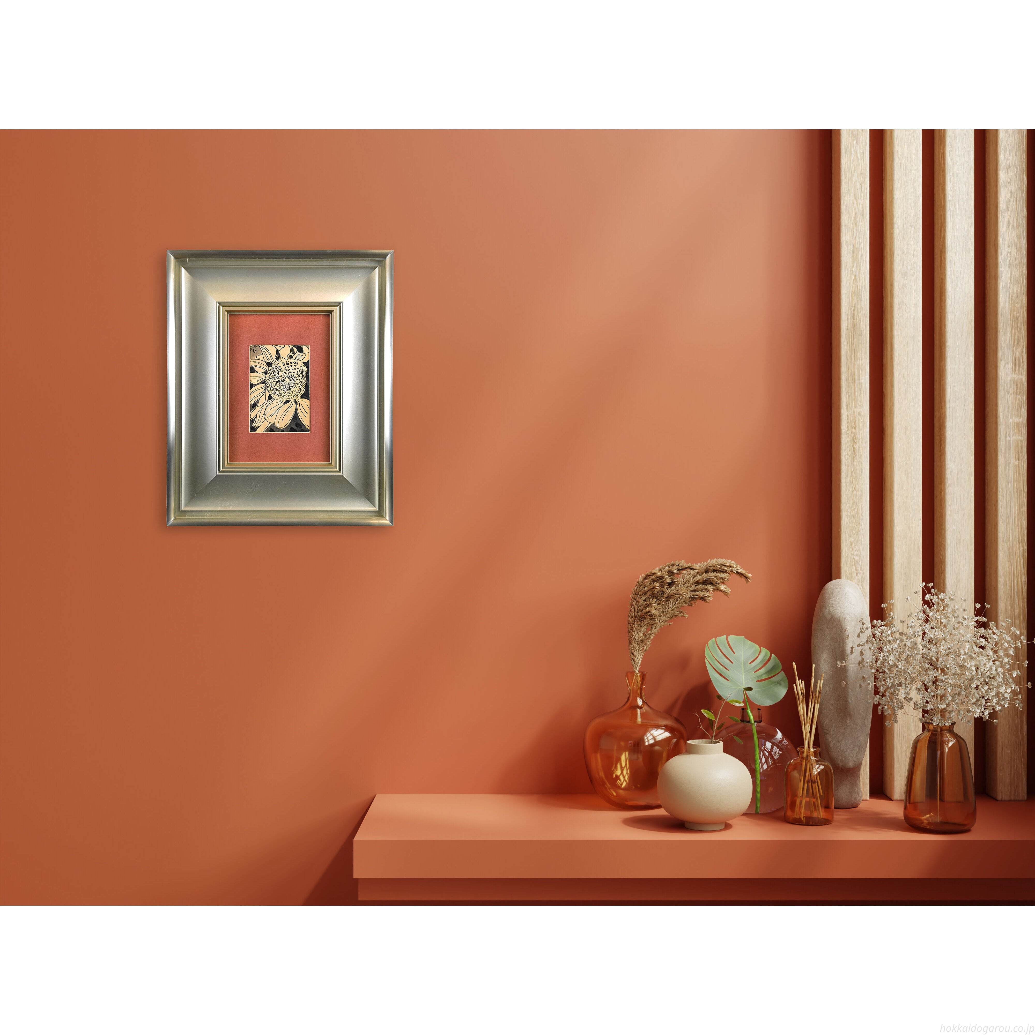 片岡球子 『ひまわり』 肉筆 - 北海道画廊