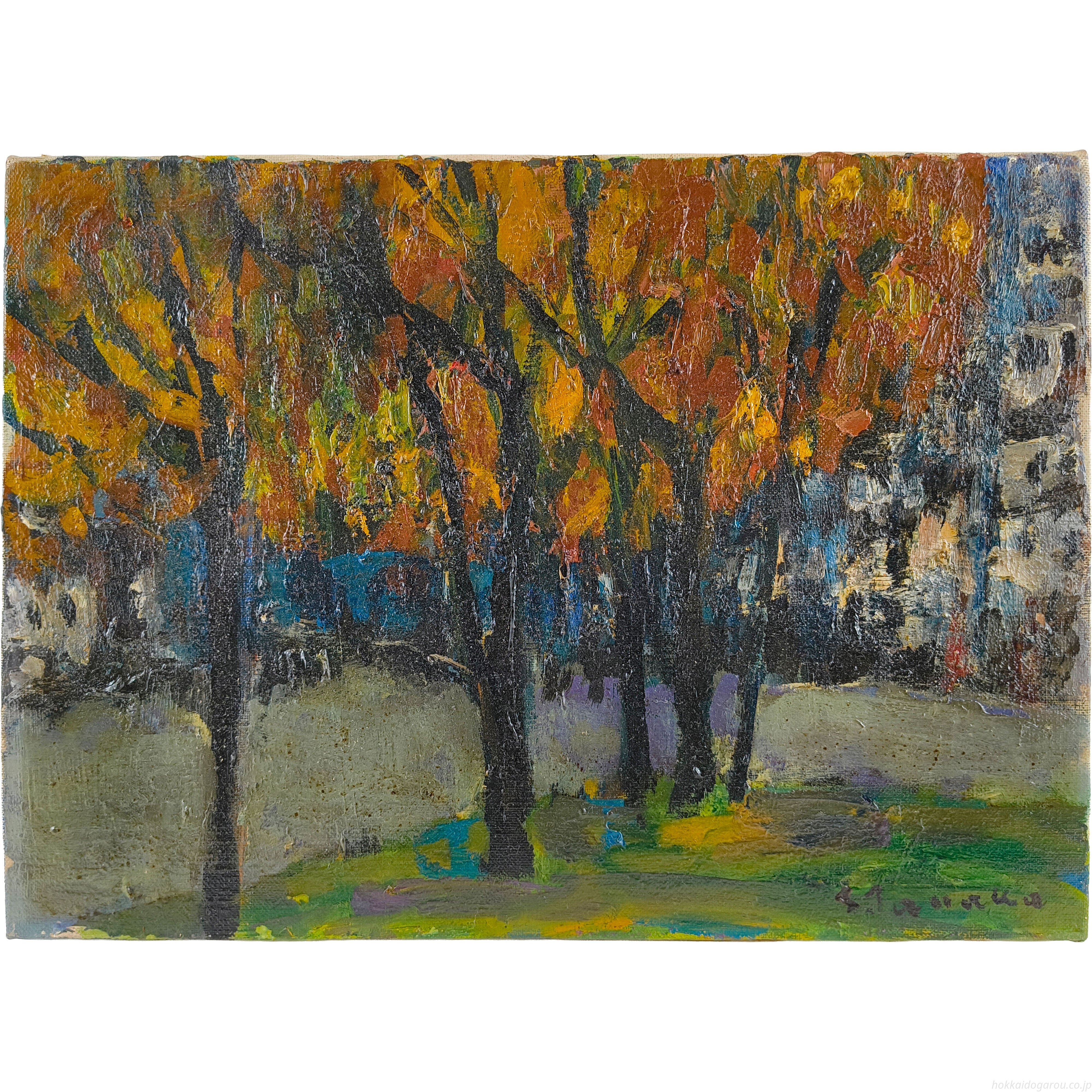 田中祥三 「札幌風景」 油絵・油彩画 絵画 田中祥三 『札幌風景』 油彩画 - 北海道画廊