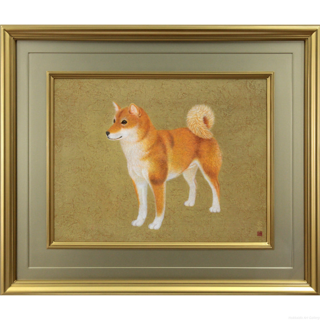 田口昌宏 『柴犬』 日本画 - 北海道画廊