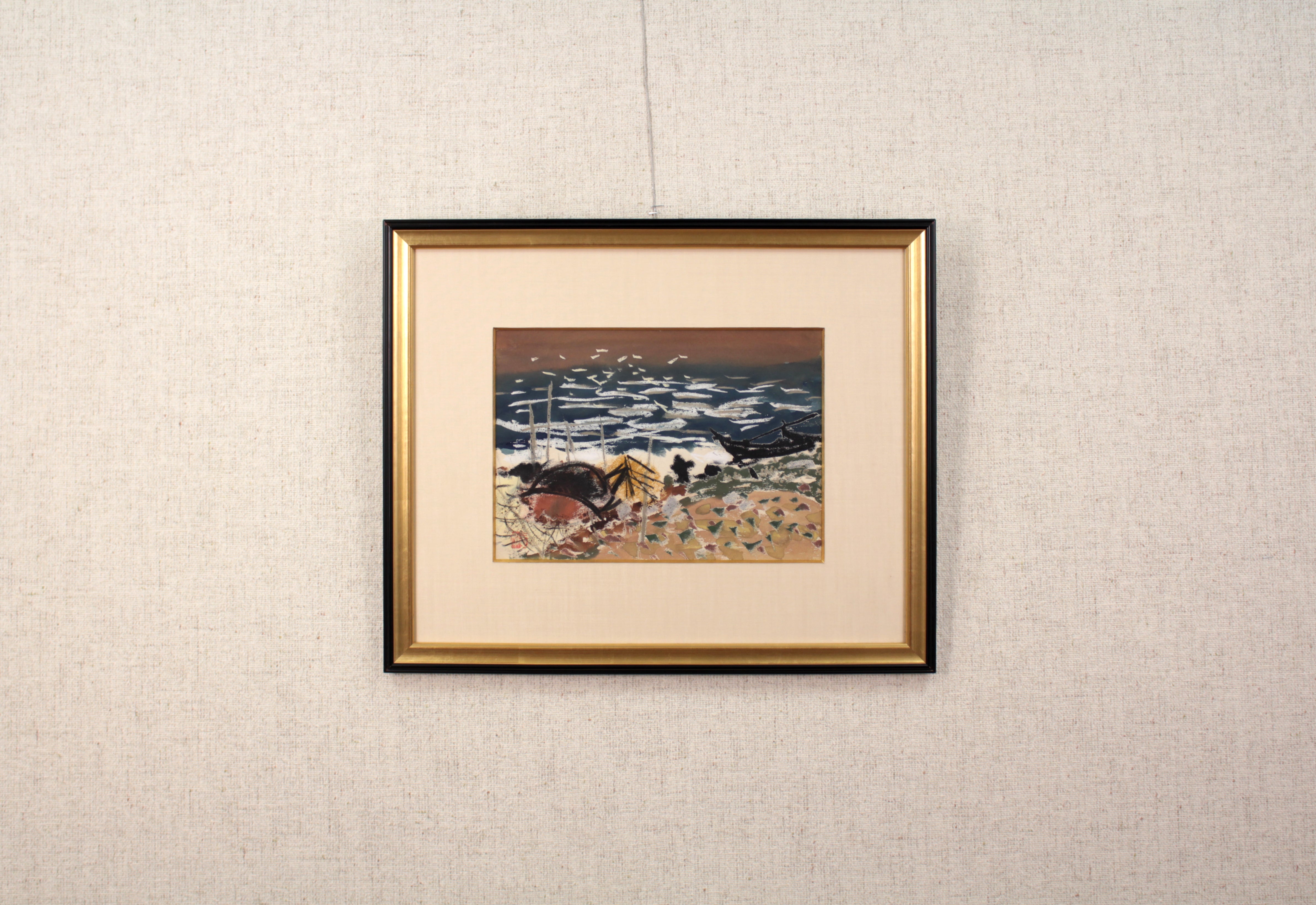 伊藤 廉『二羽の鳥』パステル画 絵画 - 北海道画廊 - 美術品