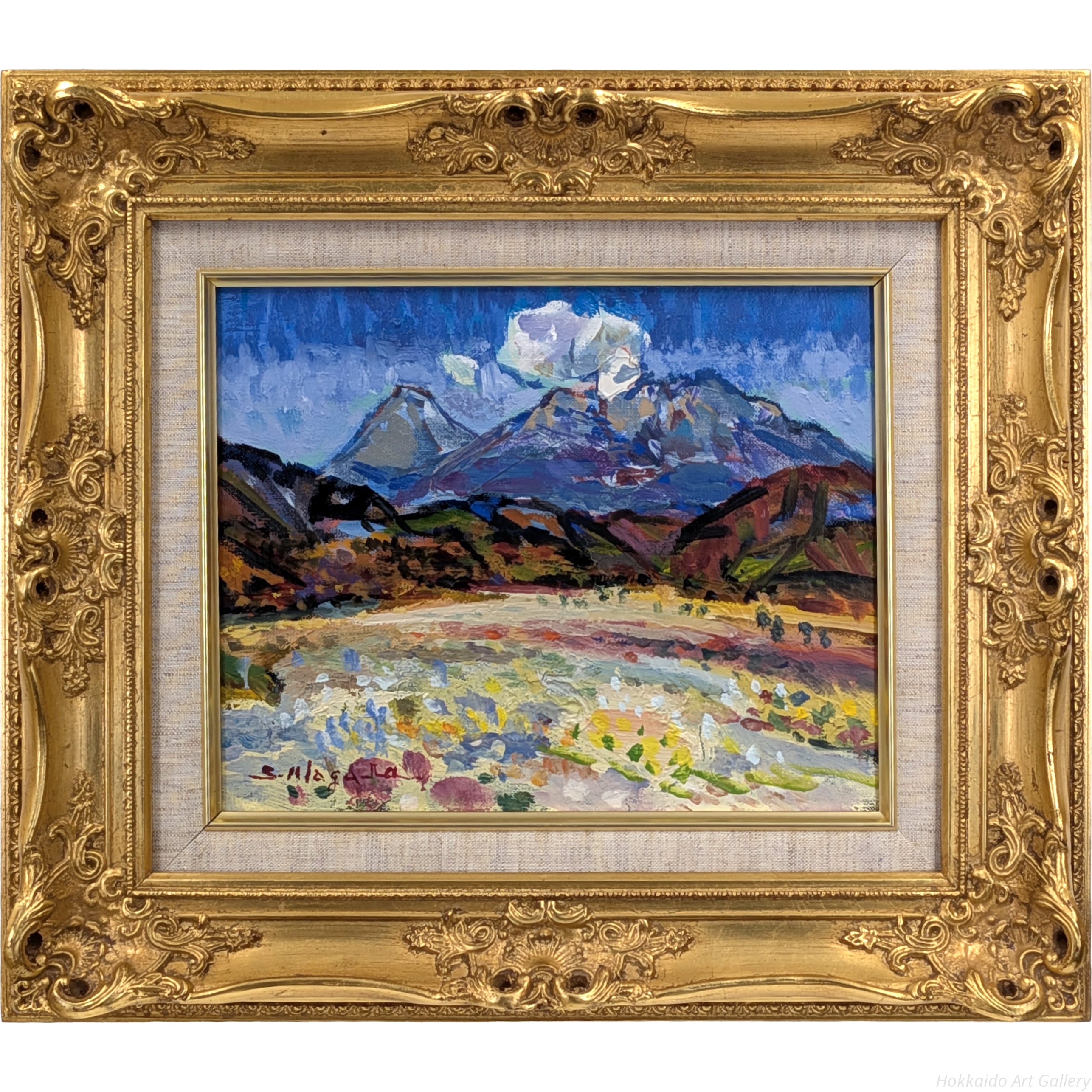 真柄修一 『阿寒好日』 油彩画 - 北海道画廊