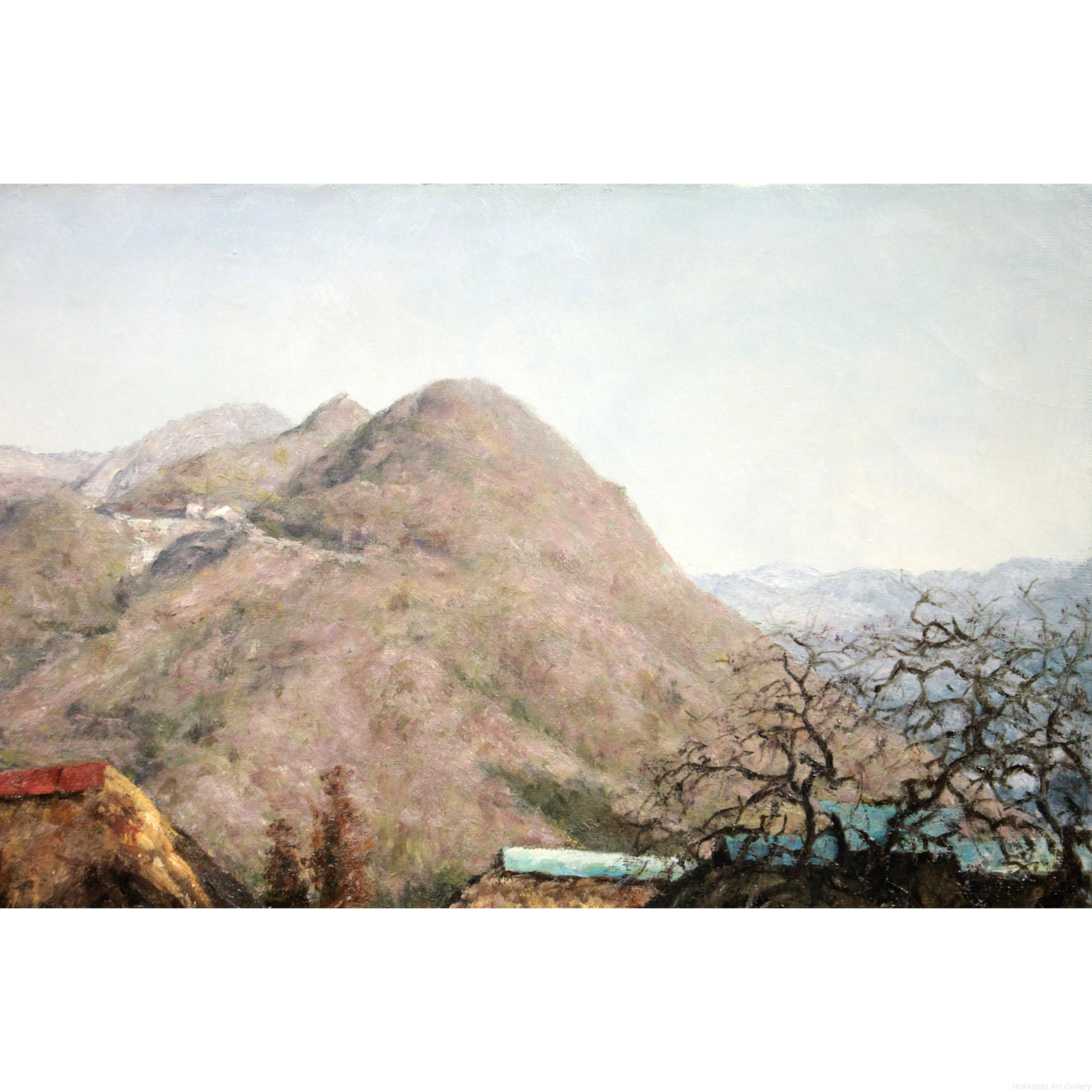 矢ヶ部昭彦 『山笑う頃』 油彩画 - 北海道画廊