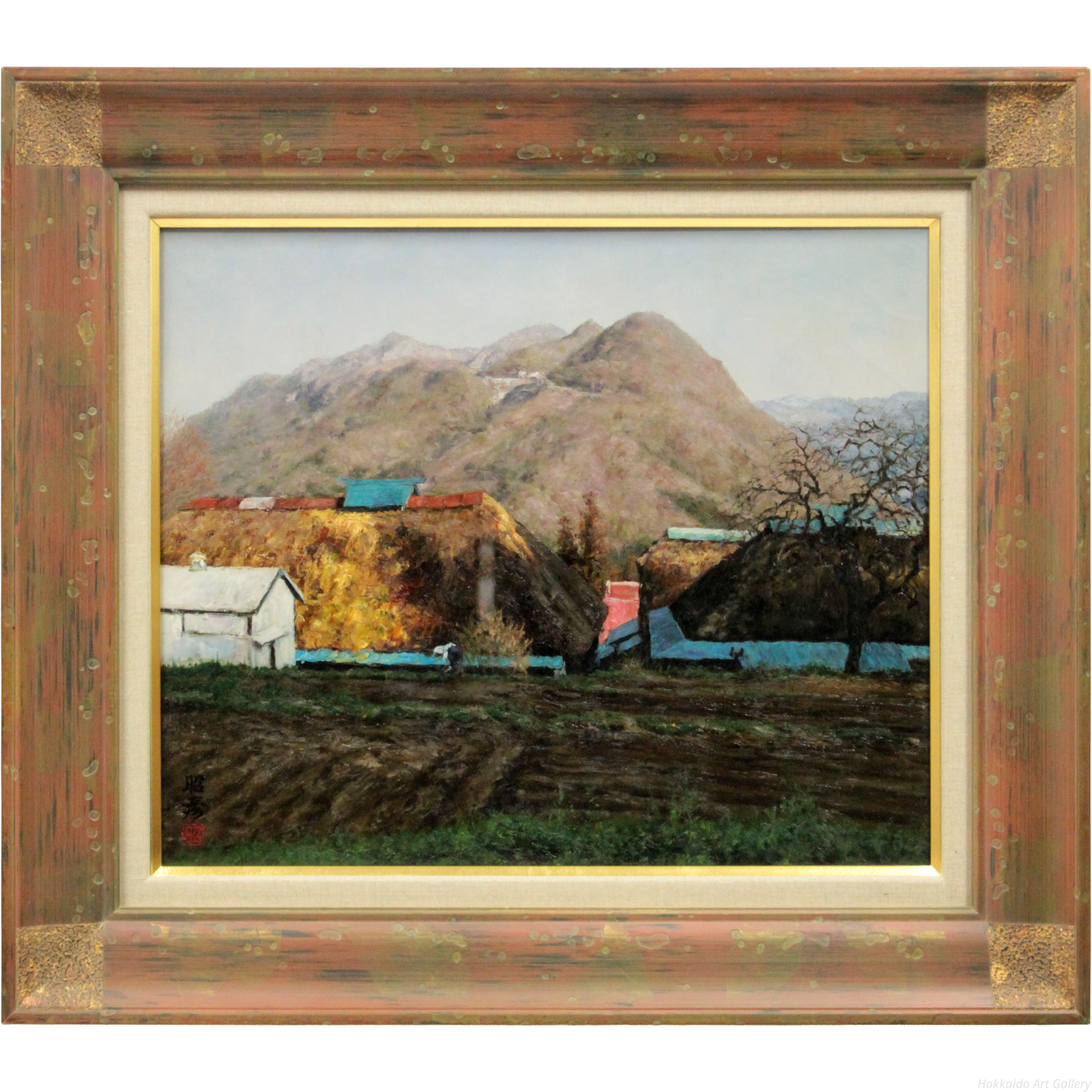 矢ヶ部昭彦 『山笑う頃』 油彩画 - 北海道画廊