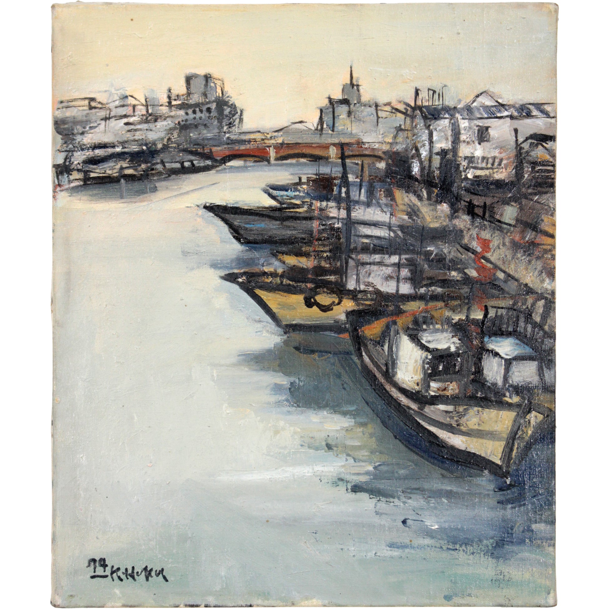 福井凱將 『釧路河口』 油彩画 - 北海道画廊