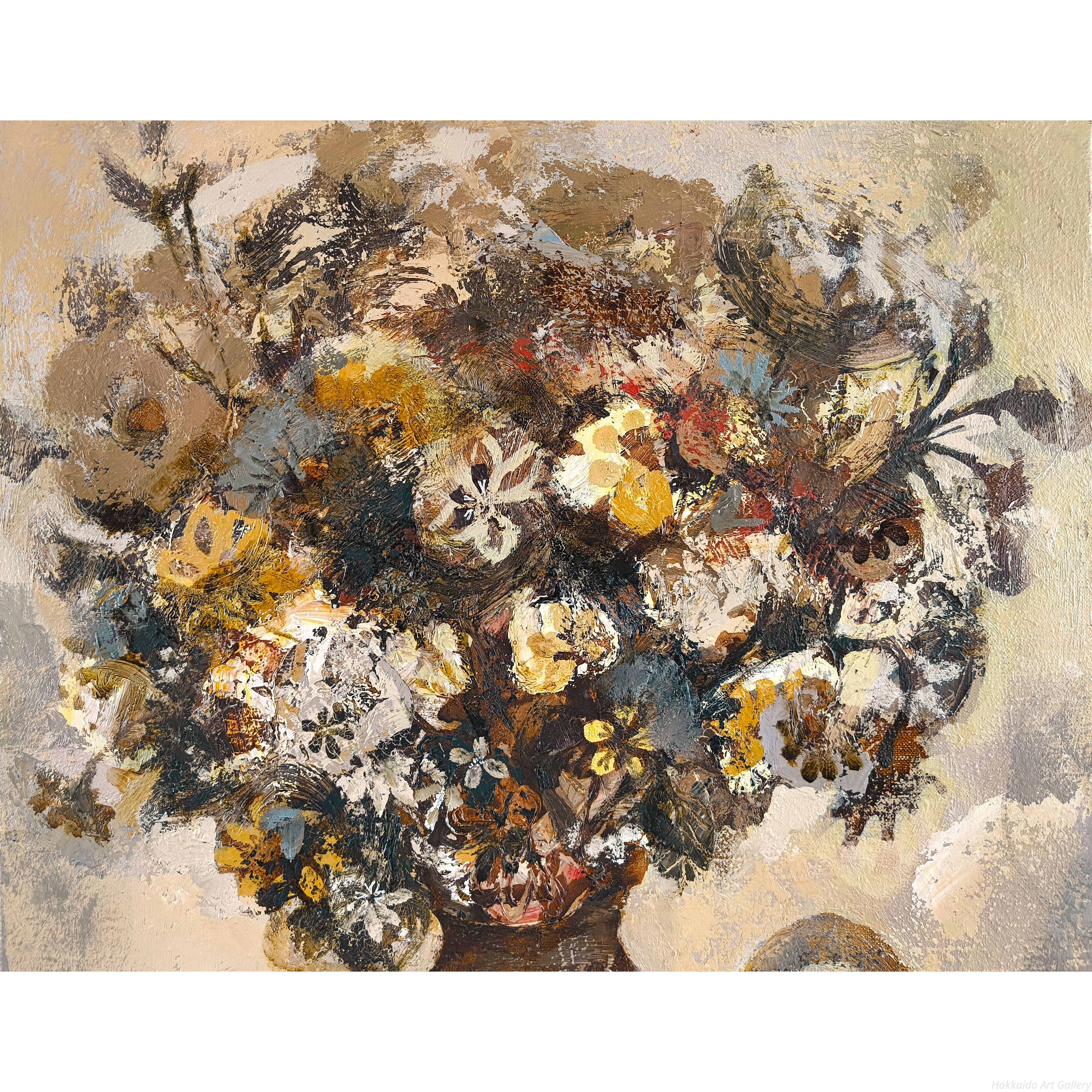 稲垣昌紀 『北の花』 油彩画 - 北海道画廊