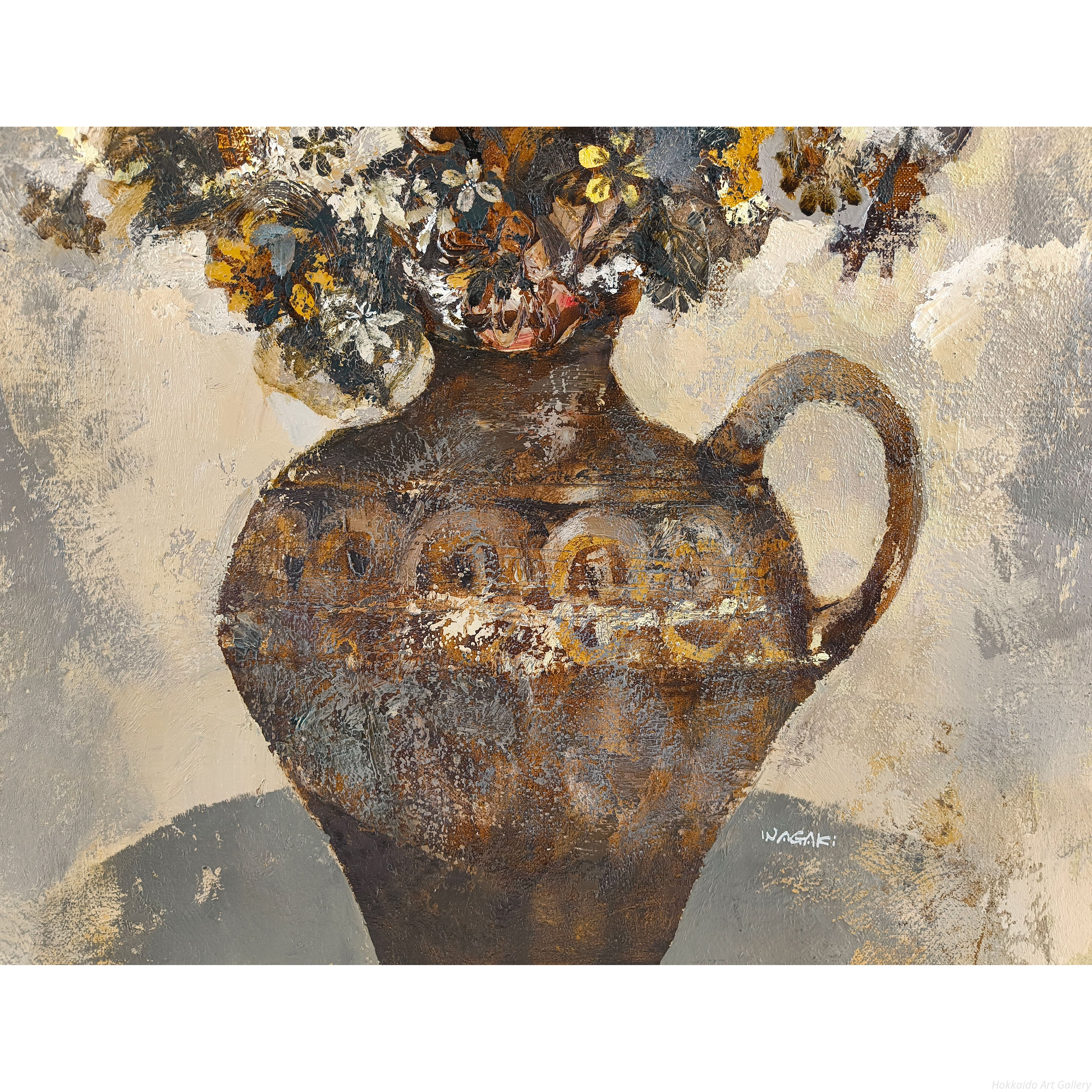 稲垣昌紀 『北の花』 油彩画 - 北海道画廊