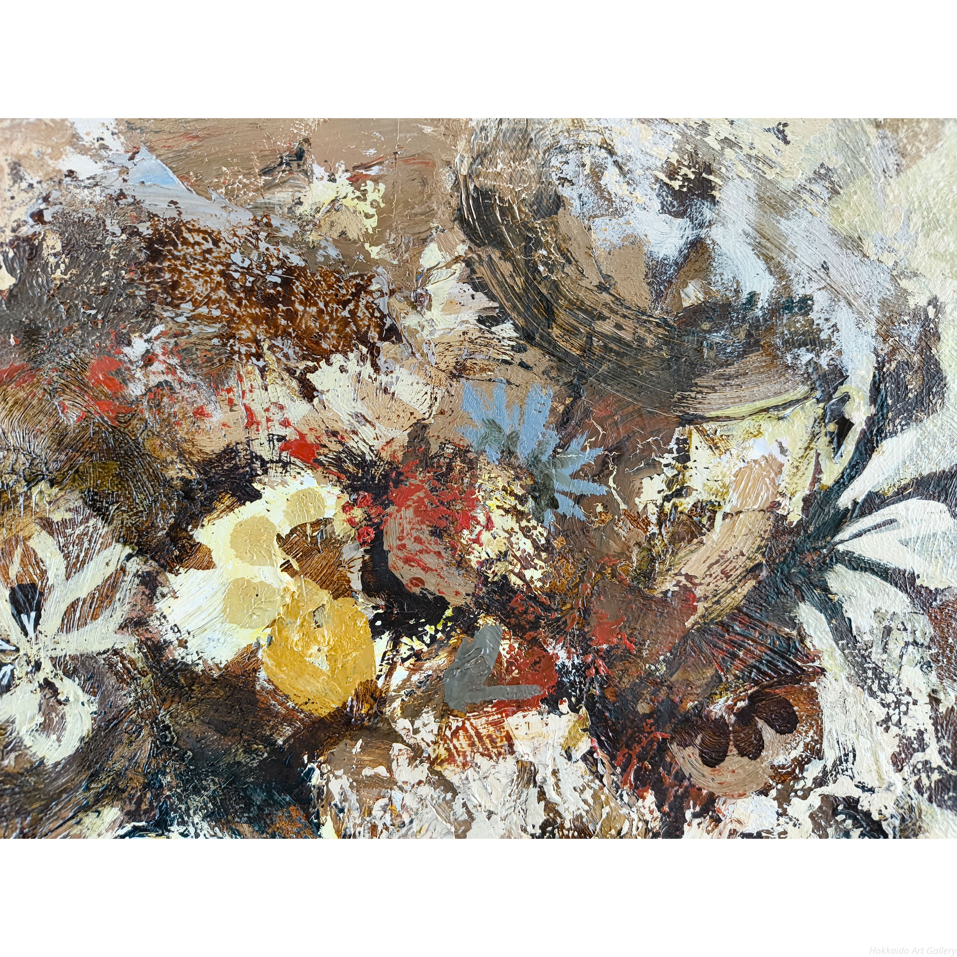 稲垣昌紀 『北の花』 油彩画 - 北海道画廊