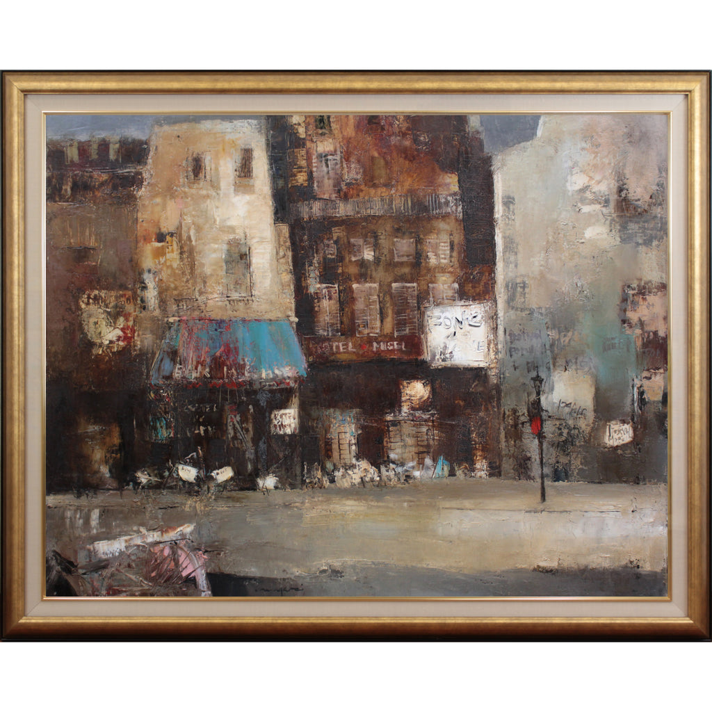 稲垣実　真作　油彩画　『信濃路』 稲垣昌紀 『巴里のカフェテラス』 油彩画 - 北海道画廊