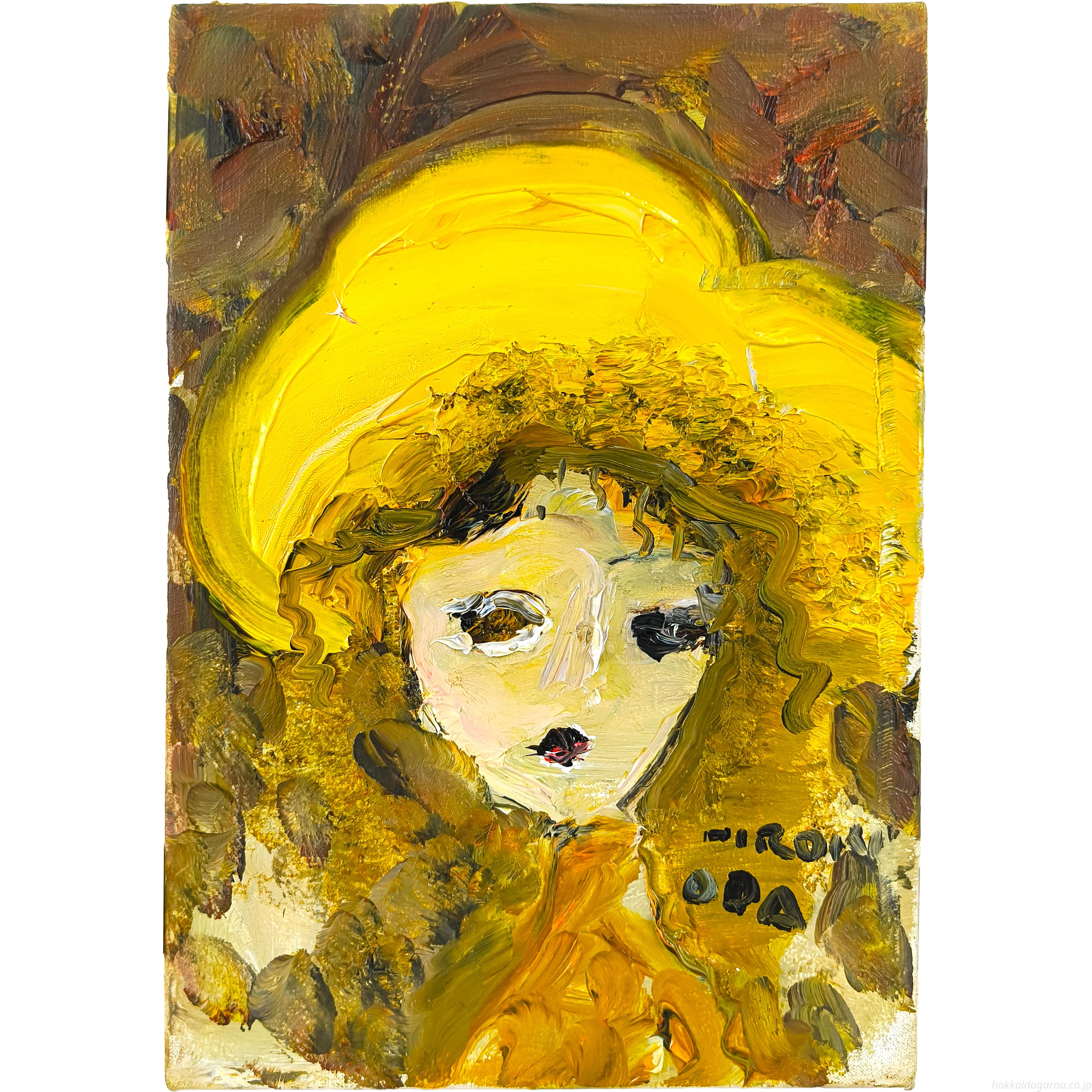 織田廣喜 『少女』 油彩画 - 北海道画廊