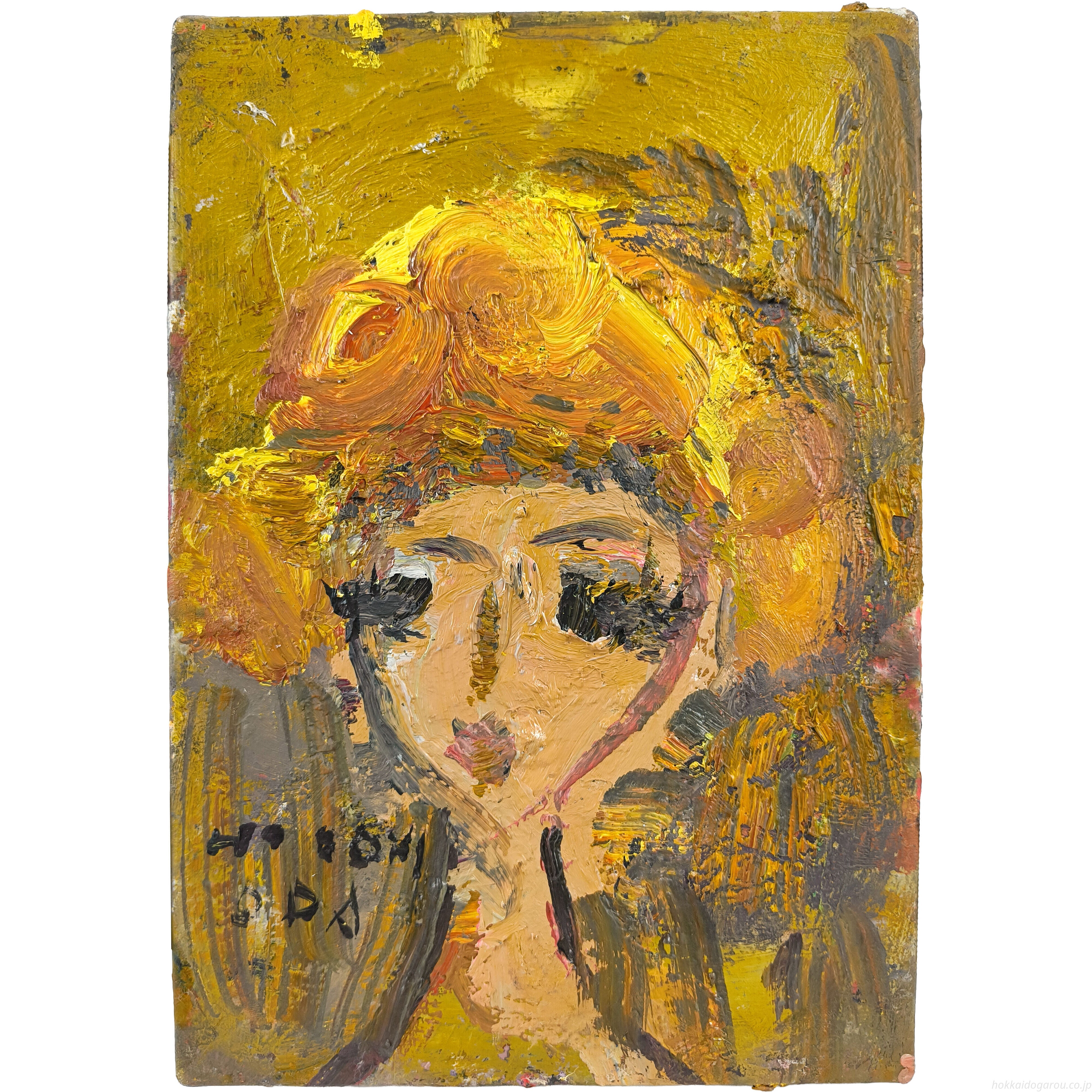 織田広喜(織田廣喜)「少女」油彩 織田廣喜 『少女』 油彩画 - 北海道画廊