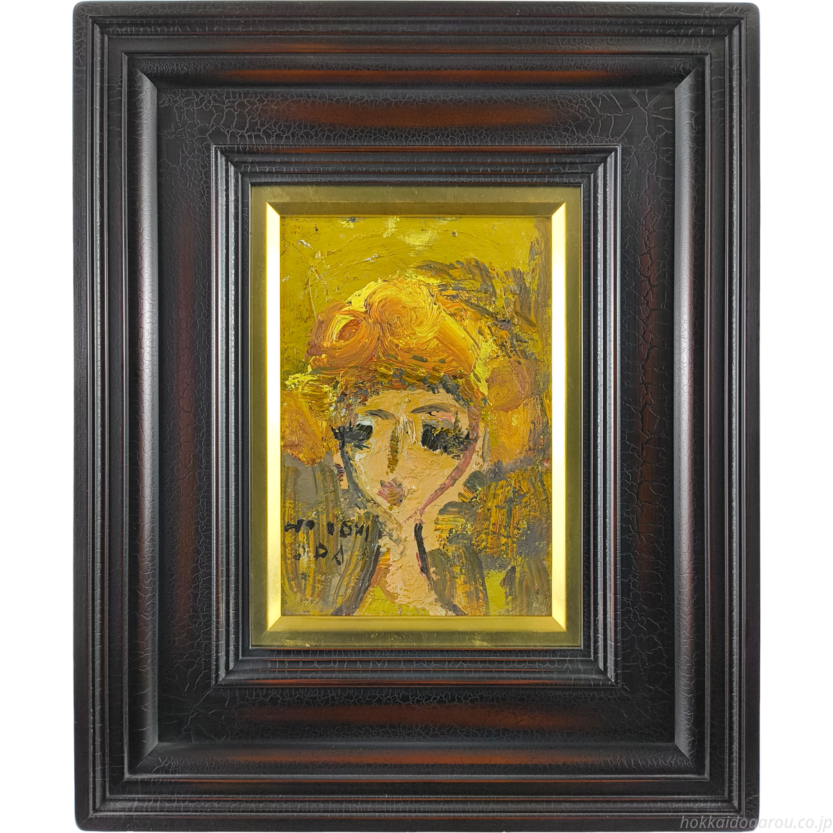 織田廣喜 『少女』 油彩画 - 北海道画廊