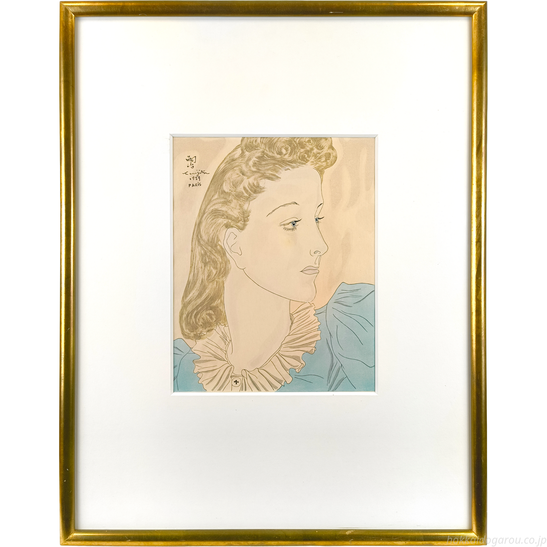 藤田嗣治 『パリの女』 木版画 - 北海道画廊