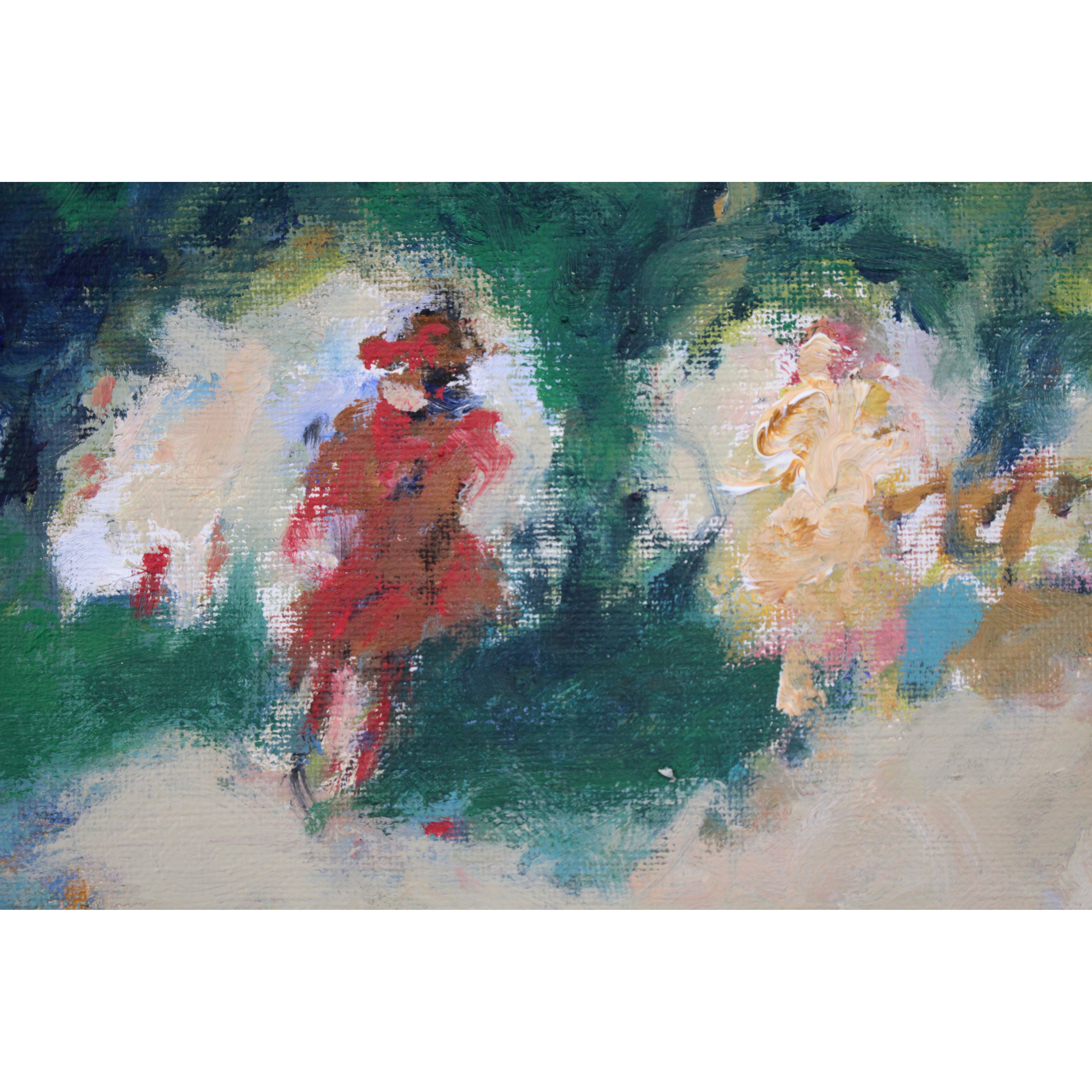 蛯子善悦 『Dans la rue （通りで）』 油彩画 - 北海道画廊