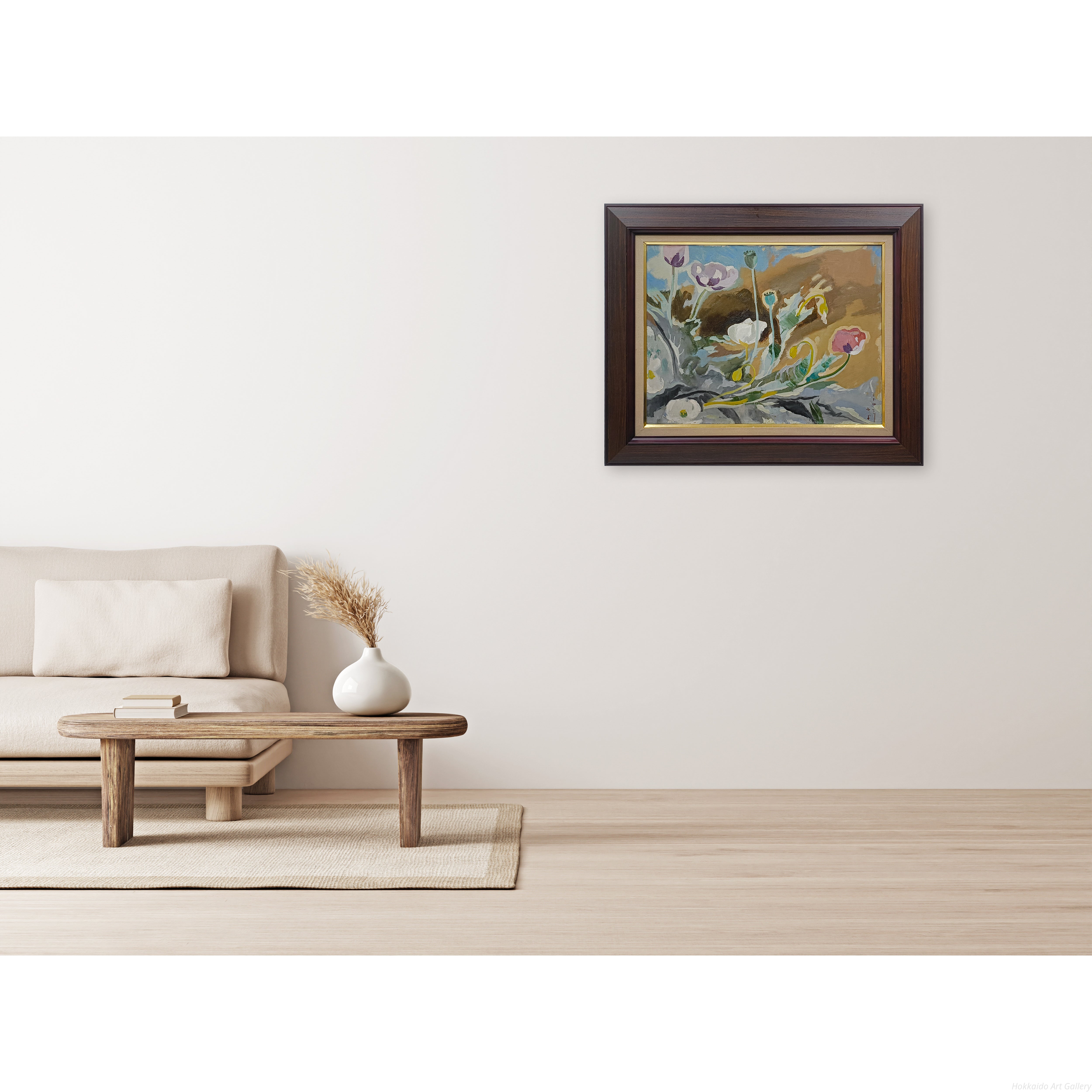 西村計雄 『けし』 油彩画 - 北海道画廊