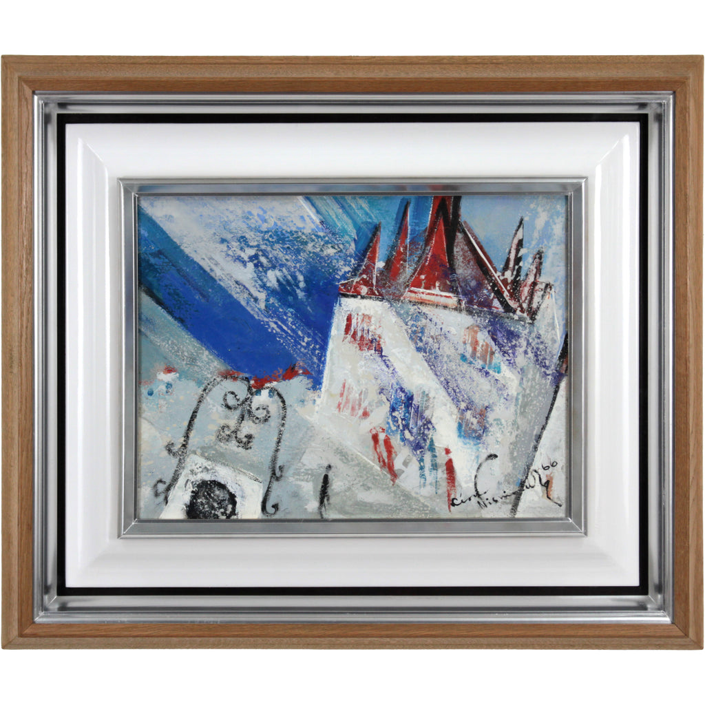西村計雄 油彩画 プレートあり 真作　1988年 西村計雄 『レマン湖』 油彩画 - 北海道画廊
