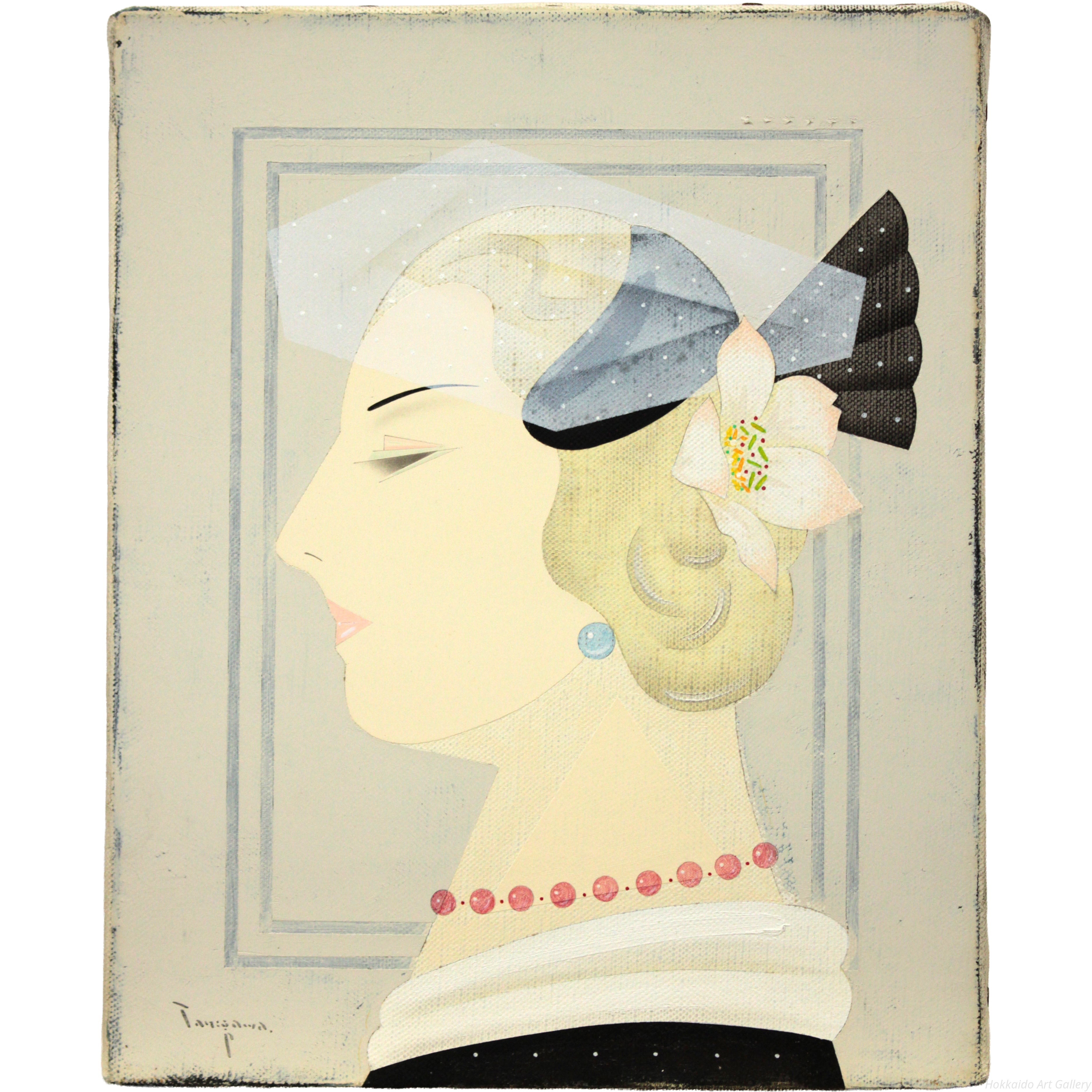 谷川泰宏 『春の日』 油彩画 - 北海道画廊