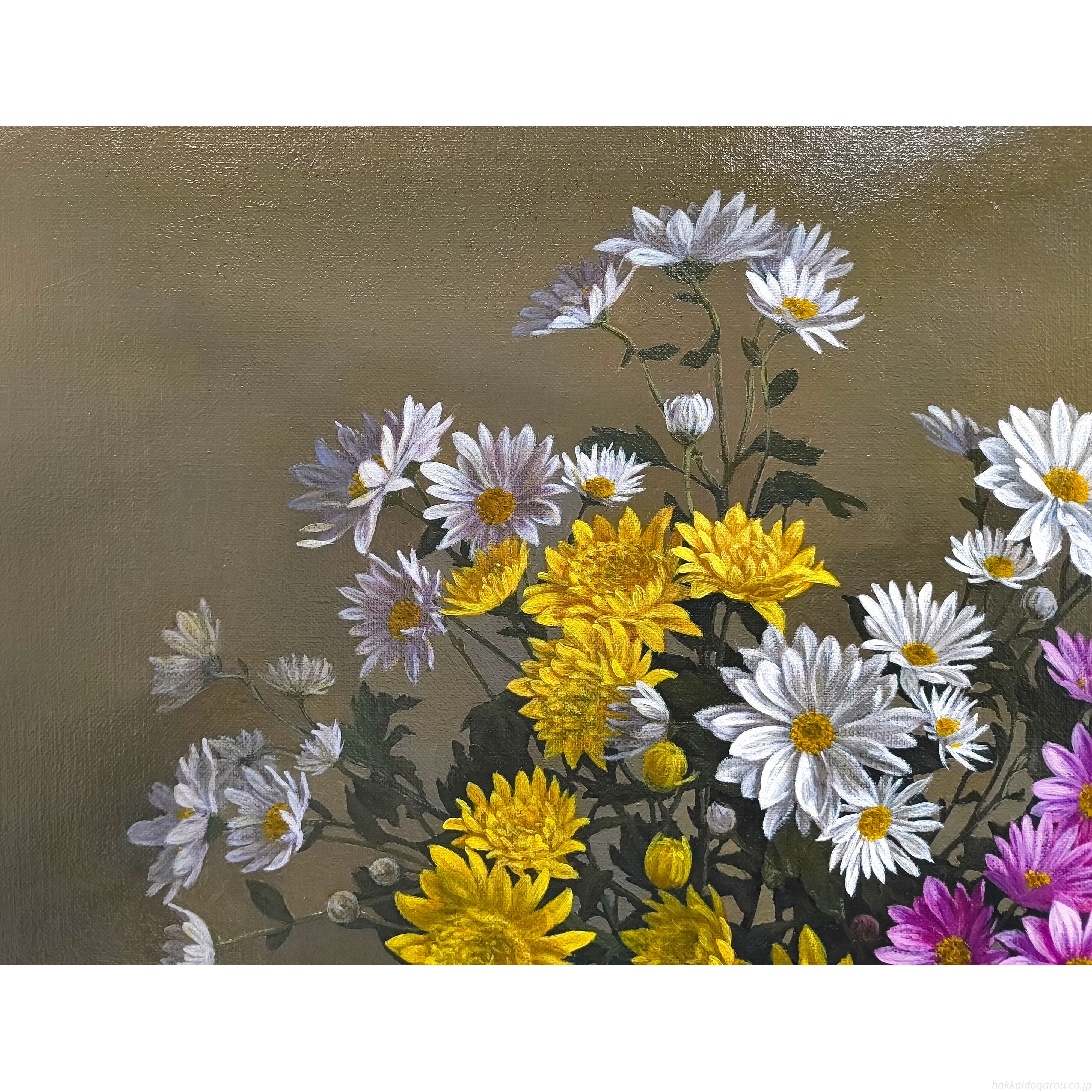 近藤博史 「菊」 油絵・油彩画 絵画 近藤博史 『菊』 油彩画 - 北海道画廊