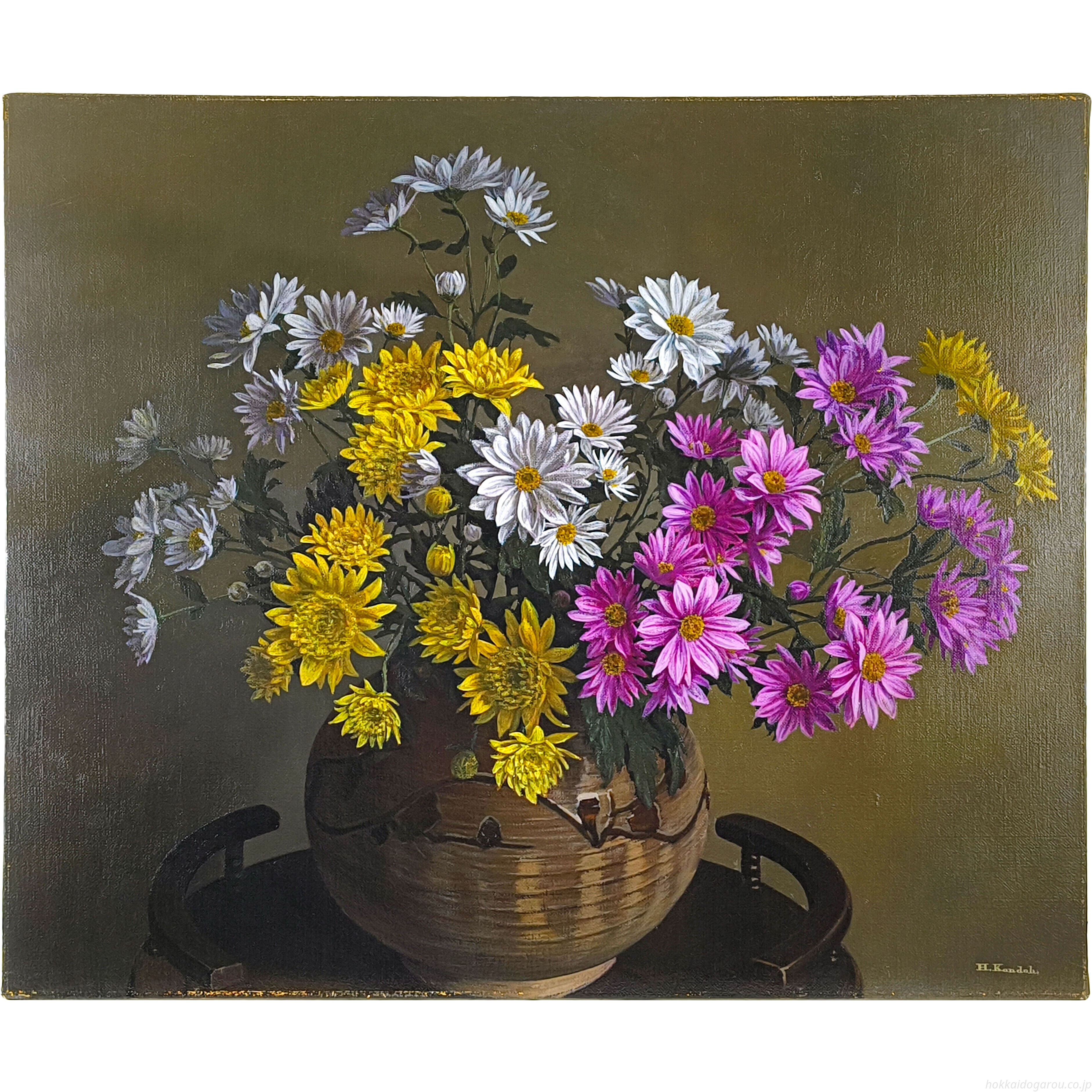 近藤博史 『菊』 油彩画 - 北海道画廊